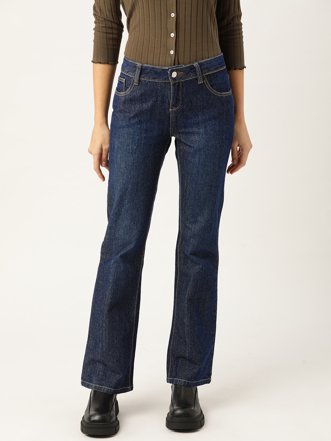 Malachi Women Blue Bootcut Light Fade Jeans
