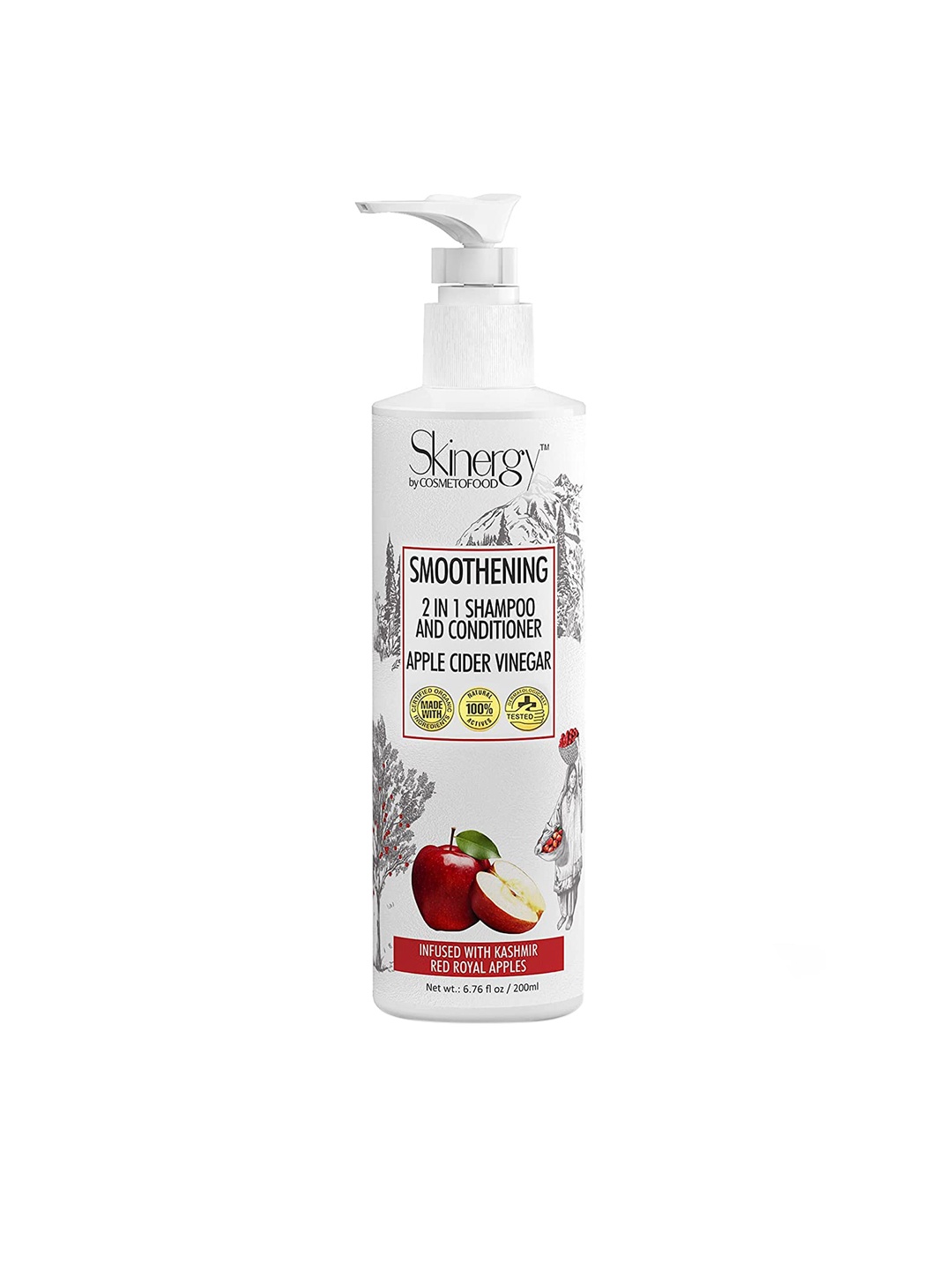 COSMETOFOOD Skinergy Smoothening 2 In 1 Shampoo & Conditioner Apple Cider Vinegar 200ml, Multi
COSMETOFOOD Skinergy Smoothening 2 In 1 Shampoo & Conditioner Apple Cider Vinegar 200ml, Multi