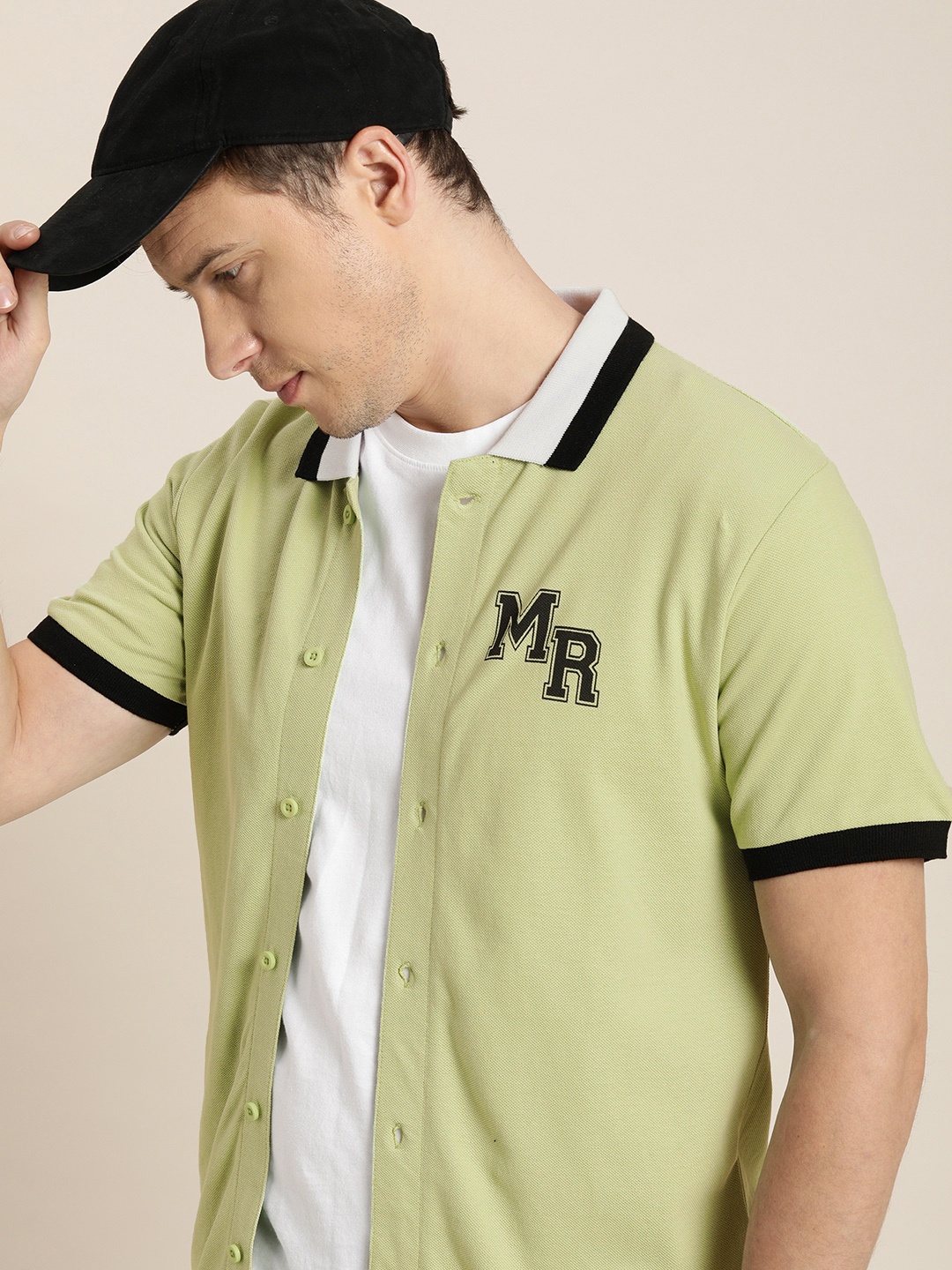 Moda Rapido Men Green & Black Brand Logo Printed Pure Cotton Polo Collar T-shirt, Fluorescent green
Moda Rapido Men Green & Black Brand Logo Printed Pure Cotton Polo Collar T-shirt, Fluorescent green