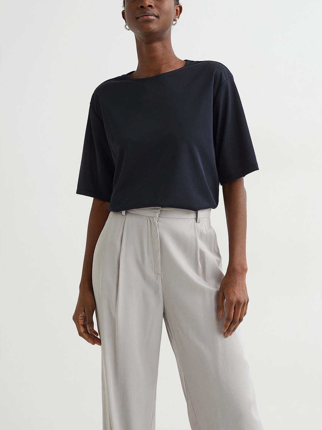 H&M Woman Blue Oversized T-shirt