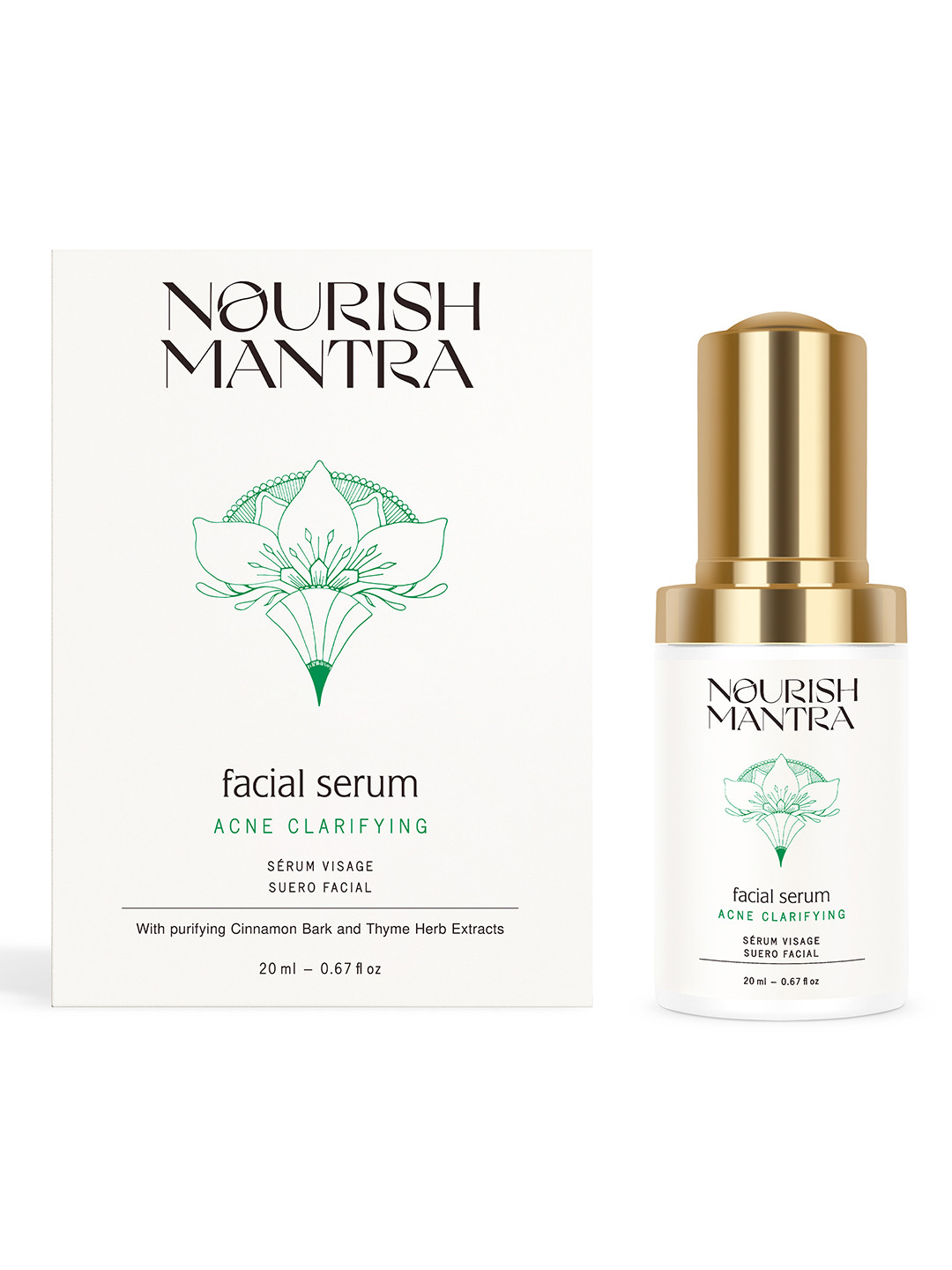 Nourish Mantra Acne Clarifying Face Serum With Niacinamide & Salicylic Acid - 20 ml, Off white
Nourish Mantra Acne Clarifying Face Serum With Niacinamide & Salicylic Acid - 20 ml, Off white