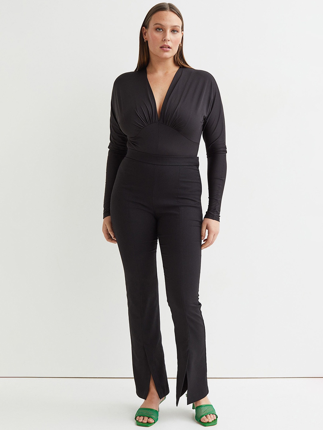 H&M Women Black Draped Body - 1038166001
