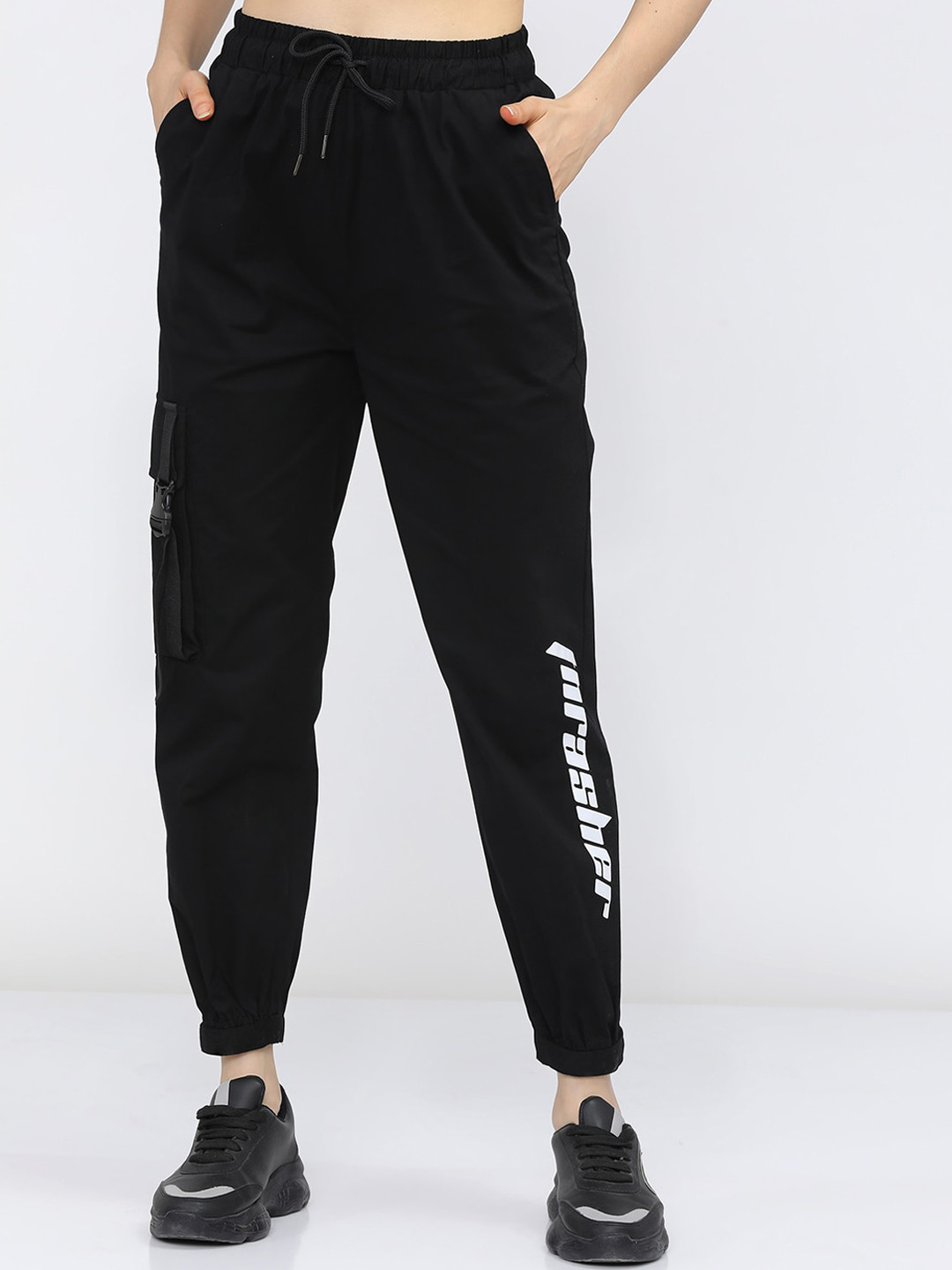Tokyo Talkies Women Black Joggers Trousers 
Tokyo Talkies Women Black Joggers Trousers