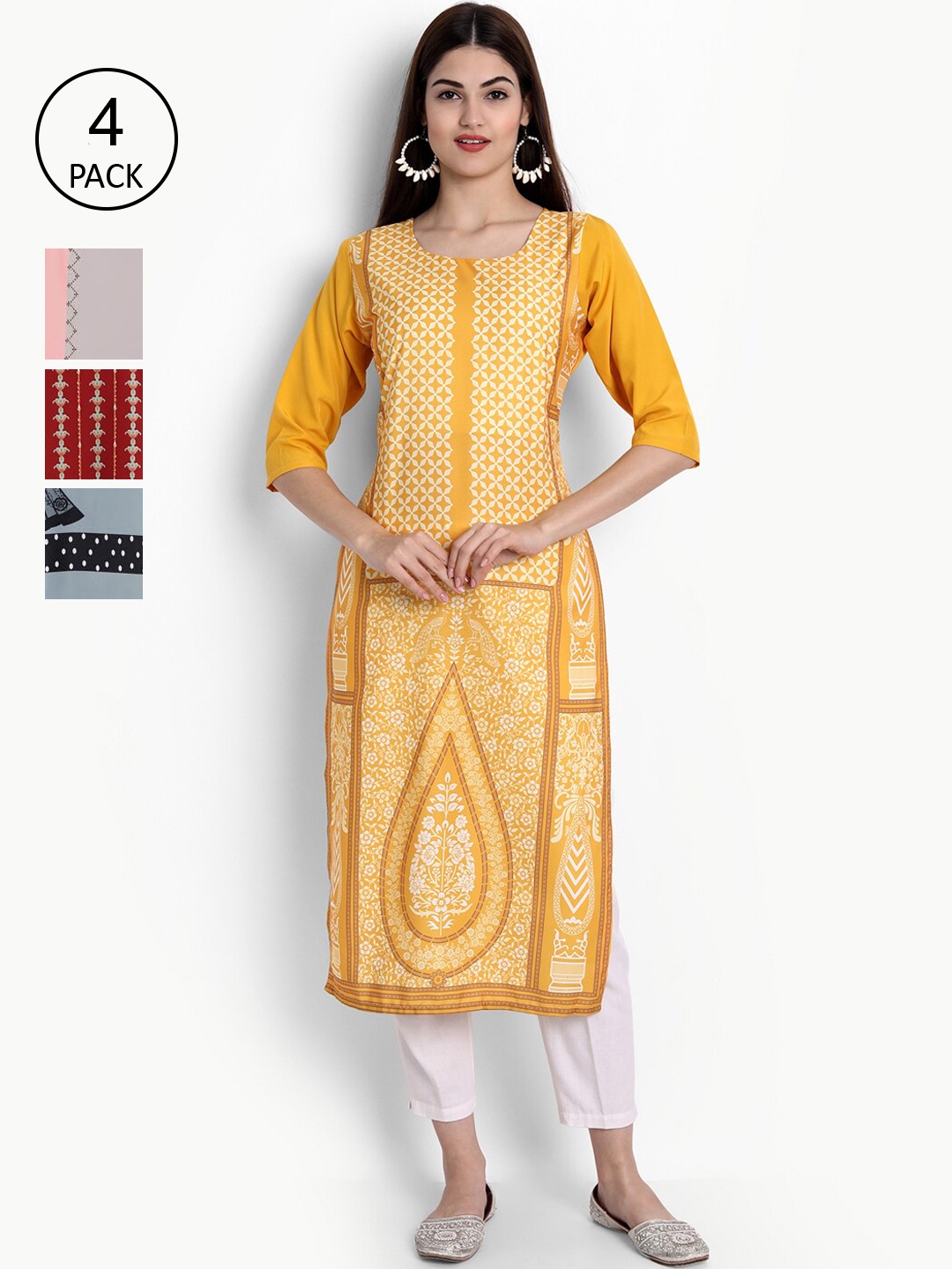Ethnic basket Women Yellow & Red Ethnic Motifs Printed Block Print Crepe Kurta
Ethnic basket Women Yellow & Red Ethnic Motifs Printed Block Print Crepe Kurta