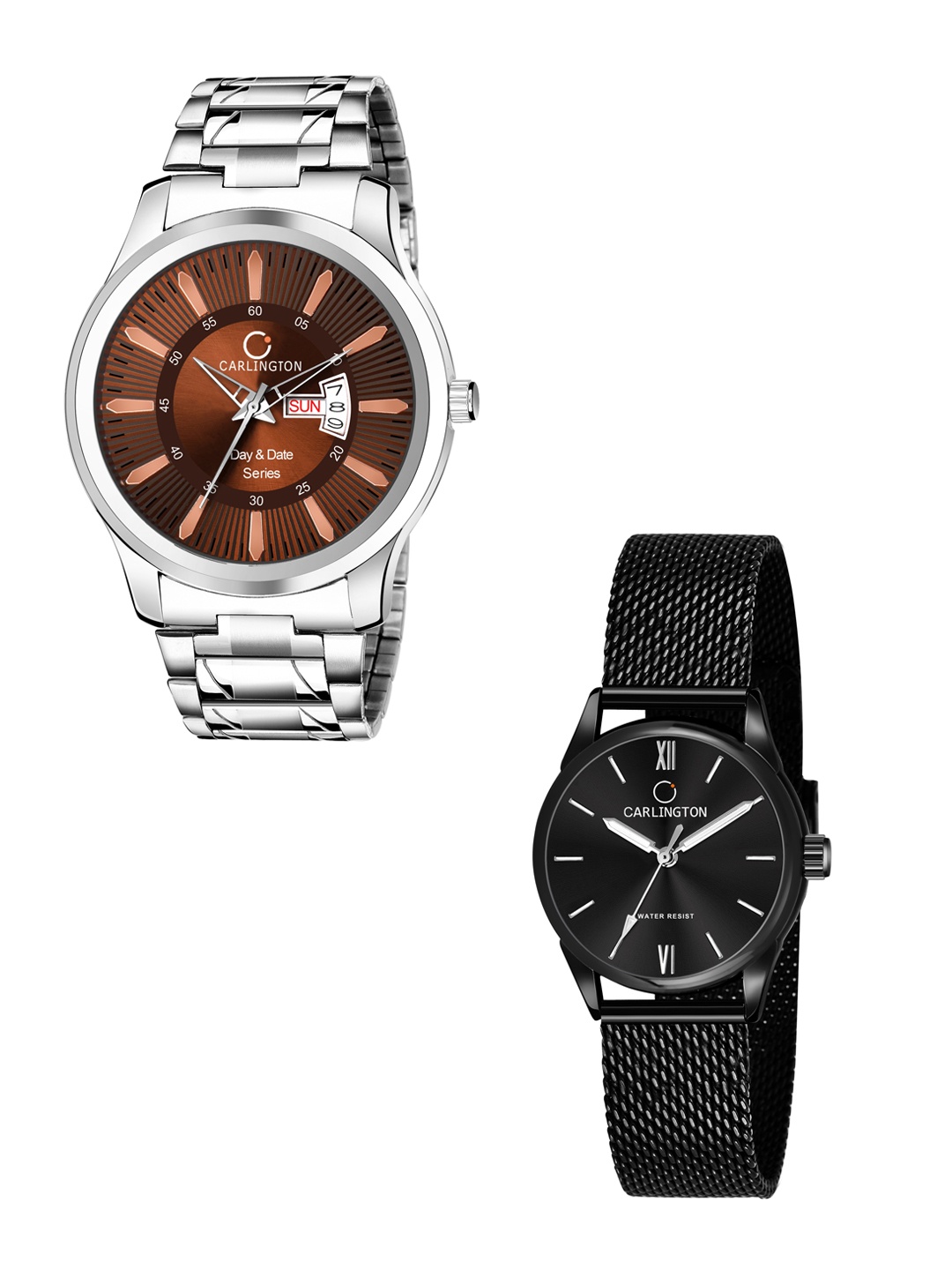 CARLINGTON Men Set Of 2 Multicoloured Stainless Steel Bracelet Style Straps Analogue Watch, Multi
CARLINGTON Men Set Of 2 Multicoloured Stainless Steel Bracelet Style Straps Analogue Watch, Multi
