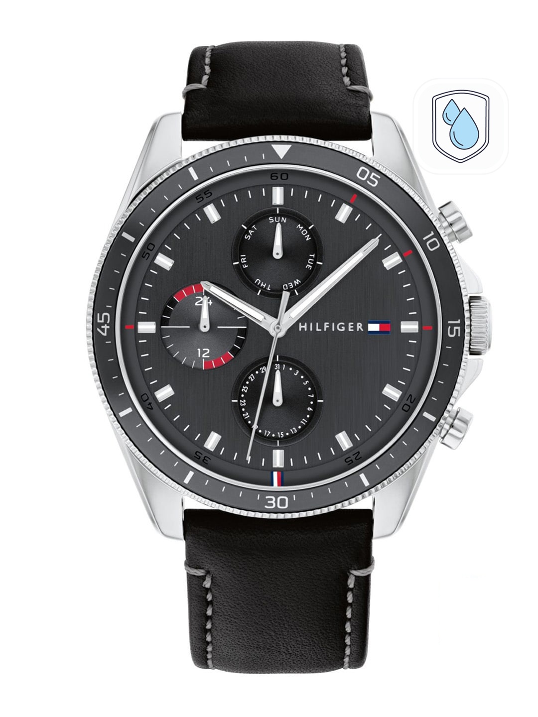 Tommy Hilfiger Men Grey Dial & Black Leather Straps Analogue Watch TH1791838W
Tommy Hilfiger Men Grey Dial & Black Leather Straps Analogue Watch TH1791838W