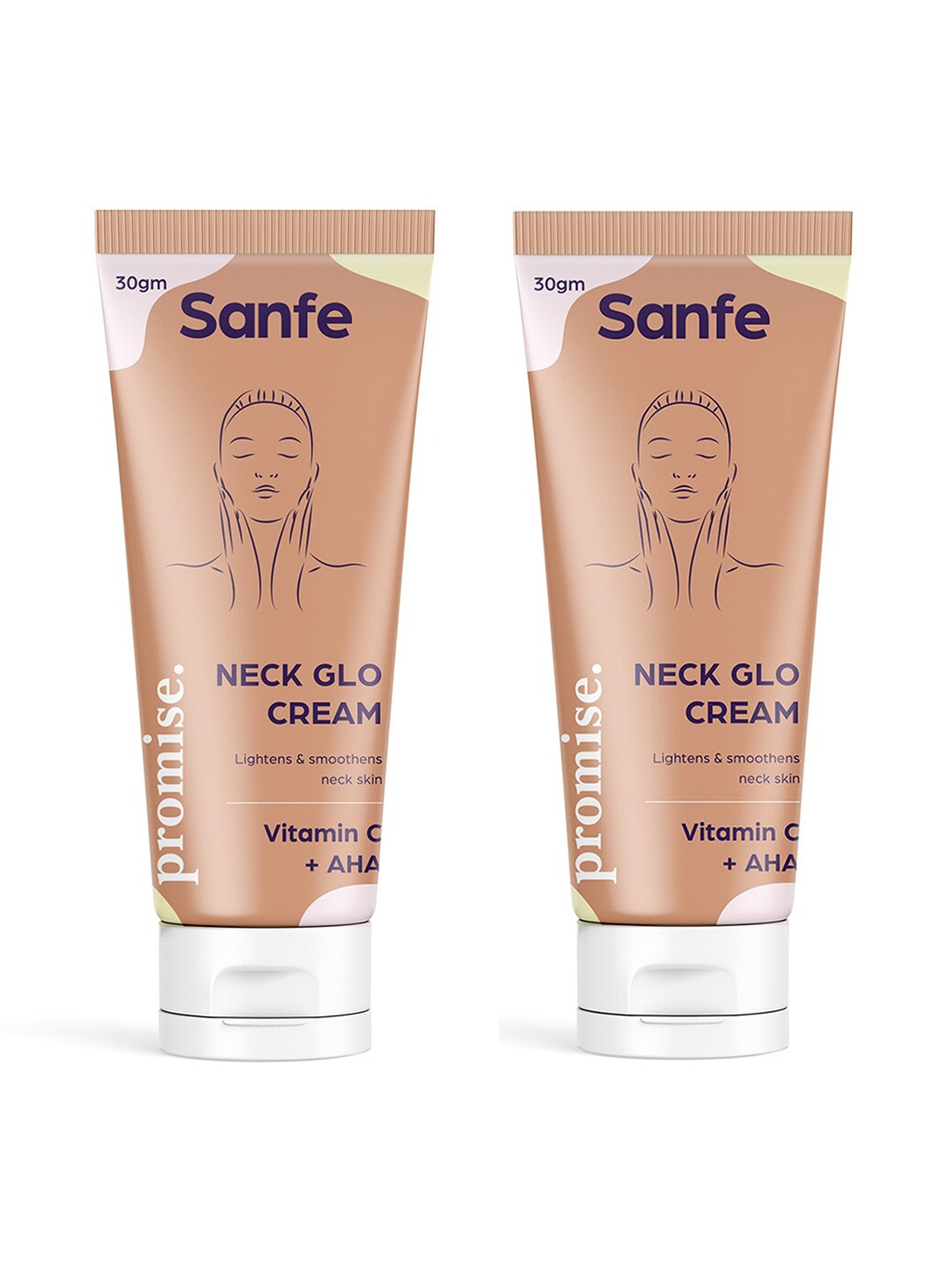Sanfe 2Pc Promise Vitamin C Neck Glow Cream - Neck Lightening - Moisturizer Hard Skin 30ml, White
Sanfe 2Pc Promise Vitamin C Neck Glow Cream - Neck Lightening - Moisturizer Hard Skin 30ml, White