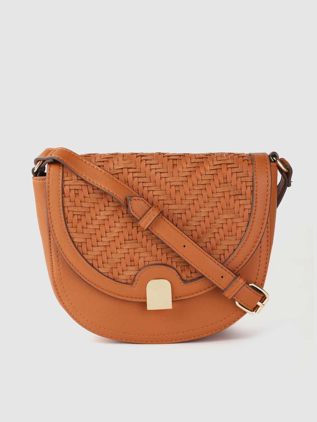Accessorize Tan Brown Basket Woven Design Half Moon Sling Bag with Non Detachable Strap
Accessorize Tan Brown Basket Woven Design Half Moon Sling Bag with Non Detachable Strap