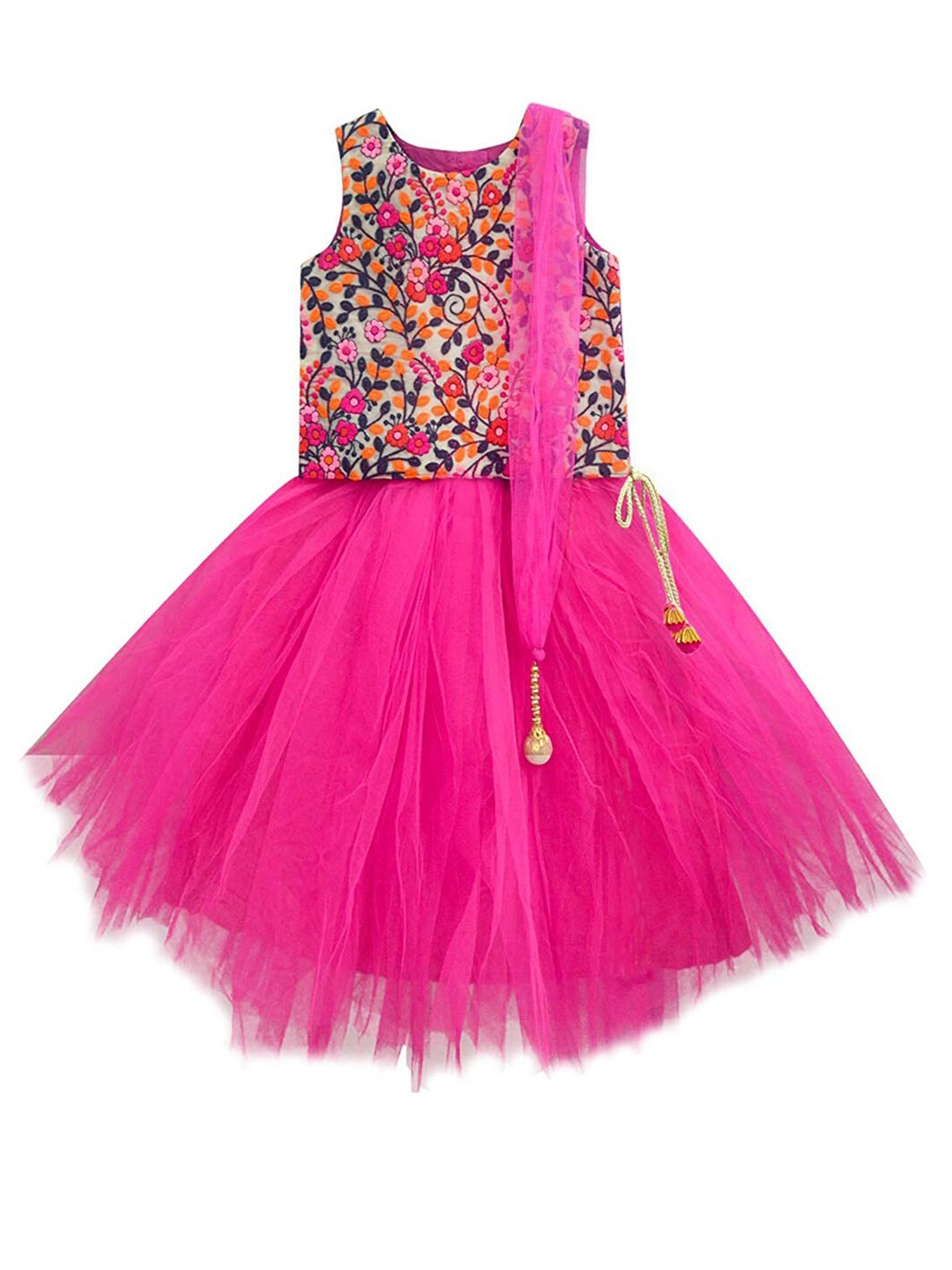 A.T.U.N. Girls Fuchsia & Blue Embroidered Ready to Wear Lehenga & Blouse With Dupatta
A.T.U.N. Girls Fuchsia & Blue Embroidered Ready to Wear Lehenga & Blouse With Dupatta