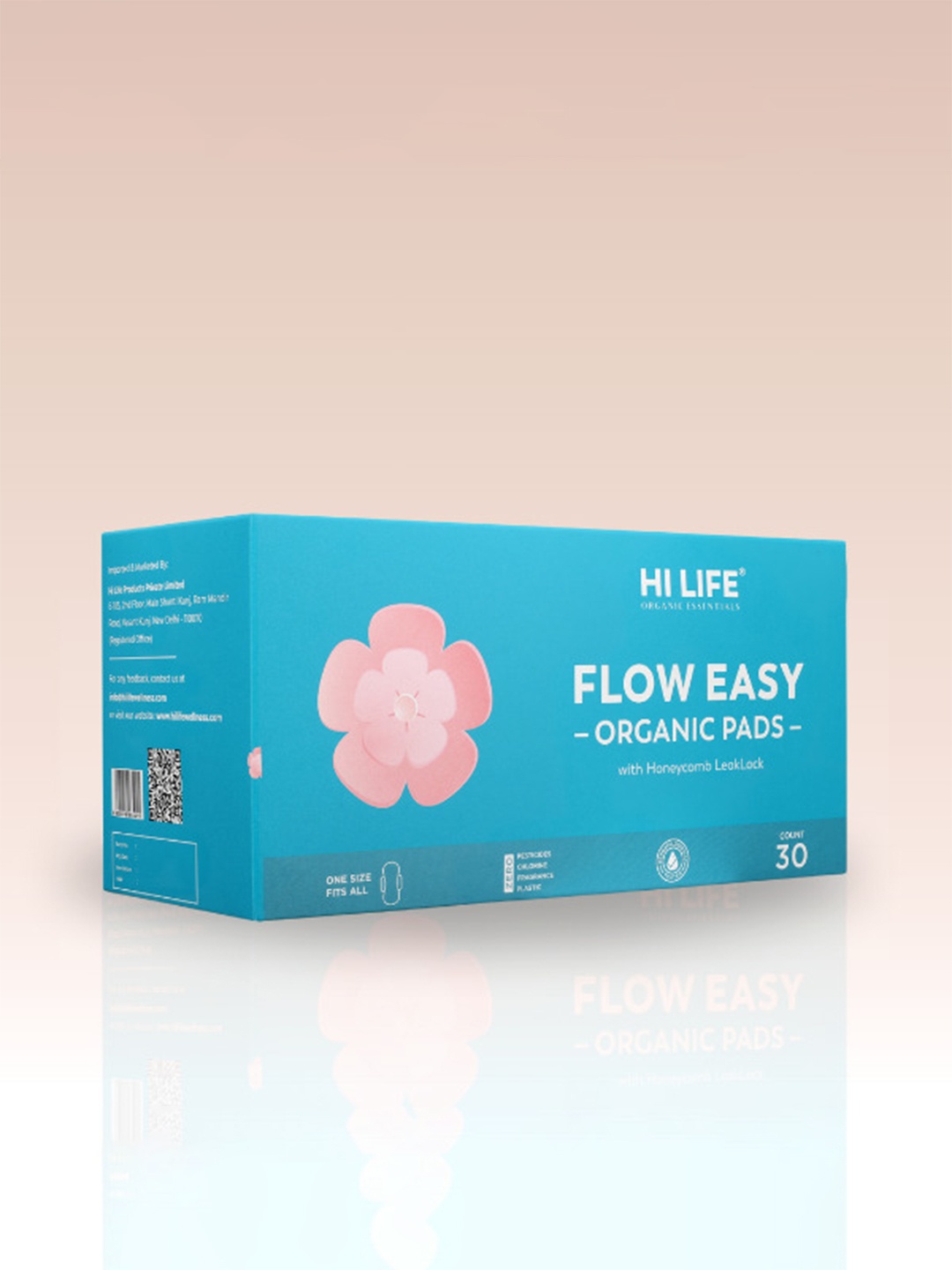 HI LIFE Rash Free 100% Organic Cotton Period Pads - GOTS Certified & FDA Approved-30 Pads, Blue
HI LIFE Rash Free 100% Organic Cotton Period Pads - GOTS Certified & FDA Approved-30 Pads, Blue