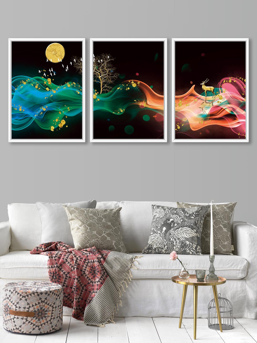 Art Street Set Of 3 Black & Green Abstract Theme Canvas Painting Framed Wall Arts
Art Street Set Of 3 Black & Green Abstract Theme Canvas Painting Framed Wall Arts