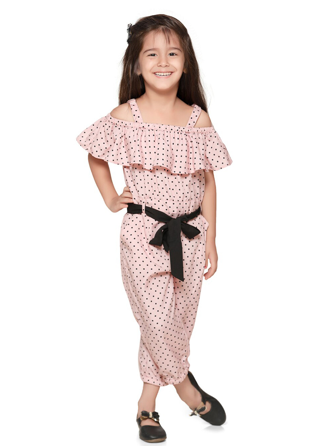 LilPicks Girls Pink & Black Printed Basic Jumpsuit
LilPicks Girls Pink & Black Printed Basic Jumpsuit