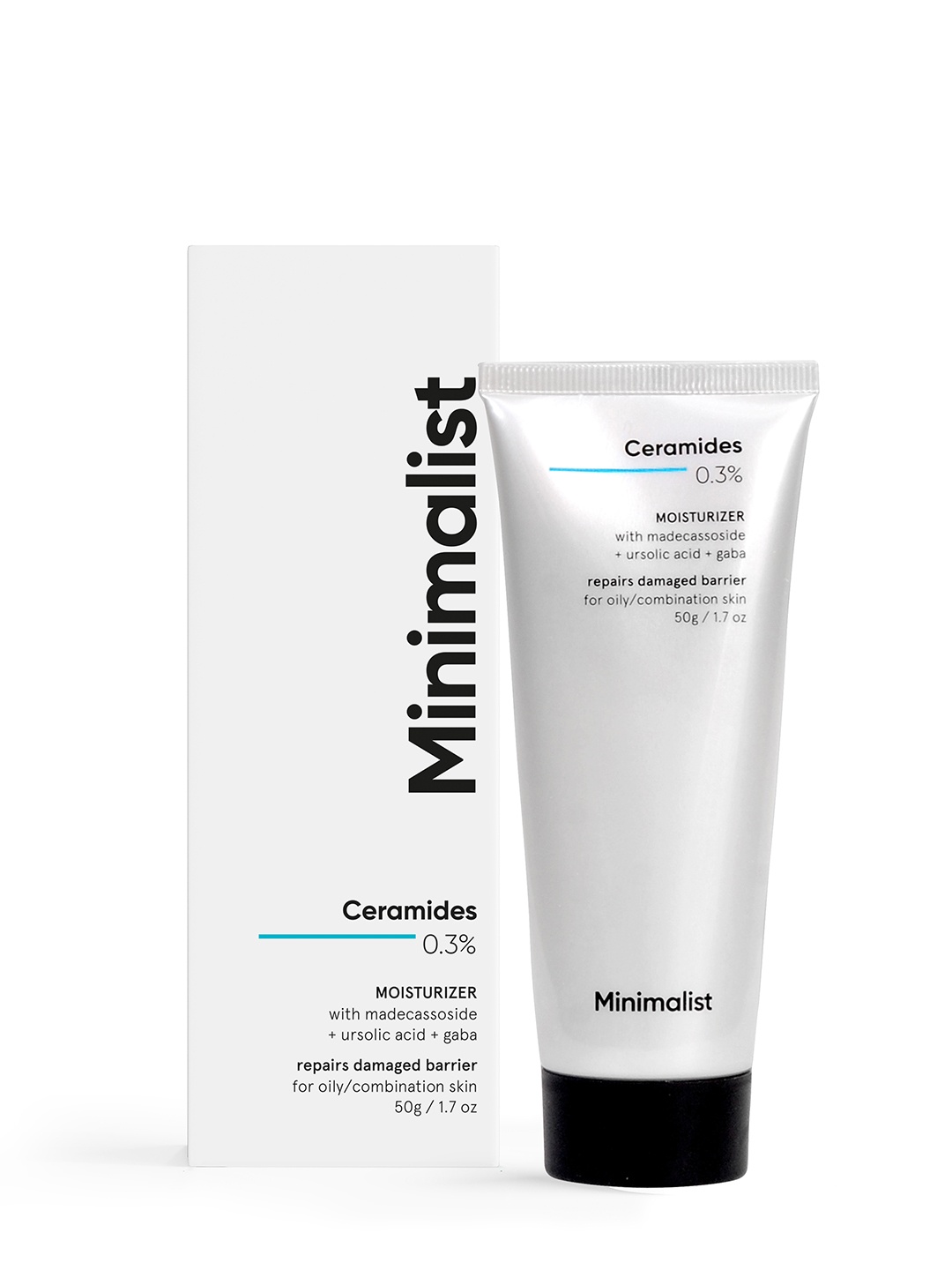 Minimalist 0.3% Ceramides Barrier Repair Moisturizing Cream With Madecassoside - 50 g, Black
Minimalist 0.3% Ceramides Barrier Repair Moisturizing Cream With Madecassoside - 50 g, Black