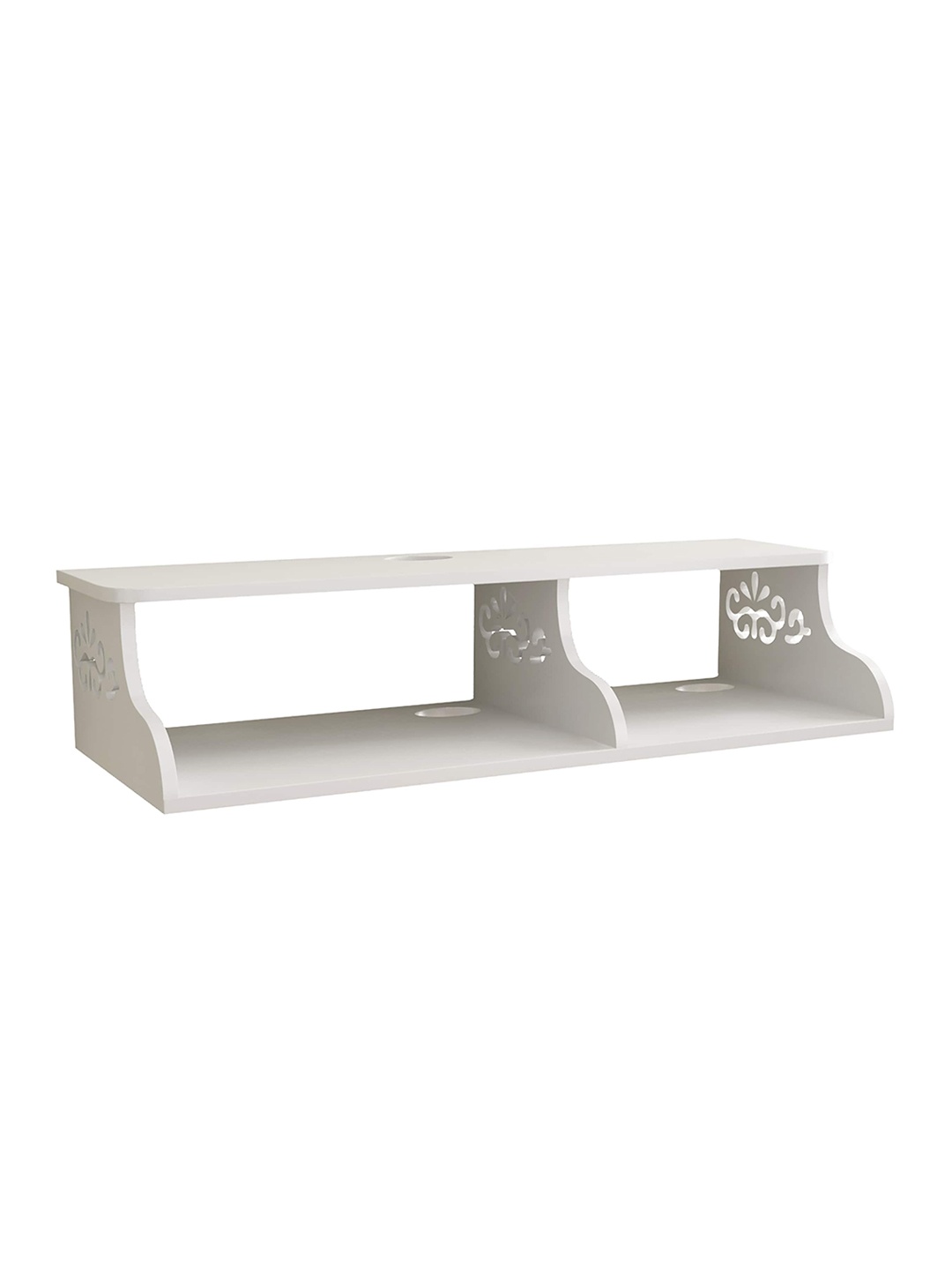 Home Sparkle White MDF Wall Shelf