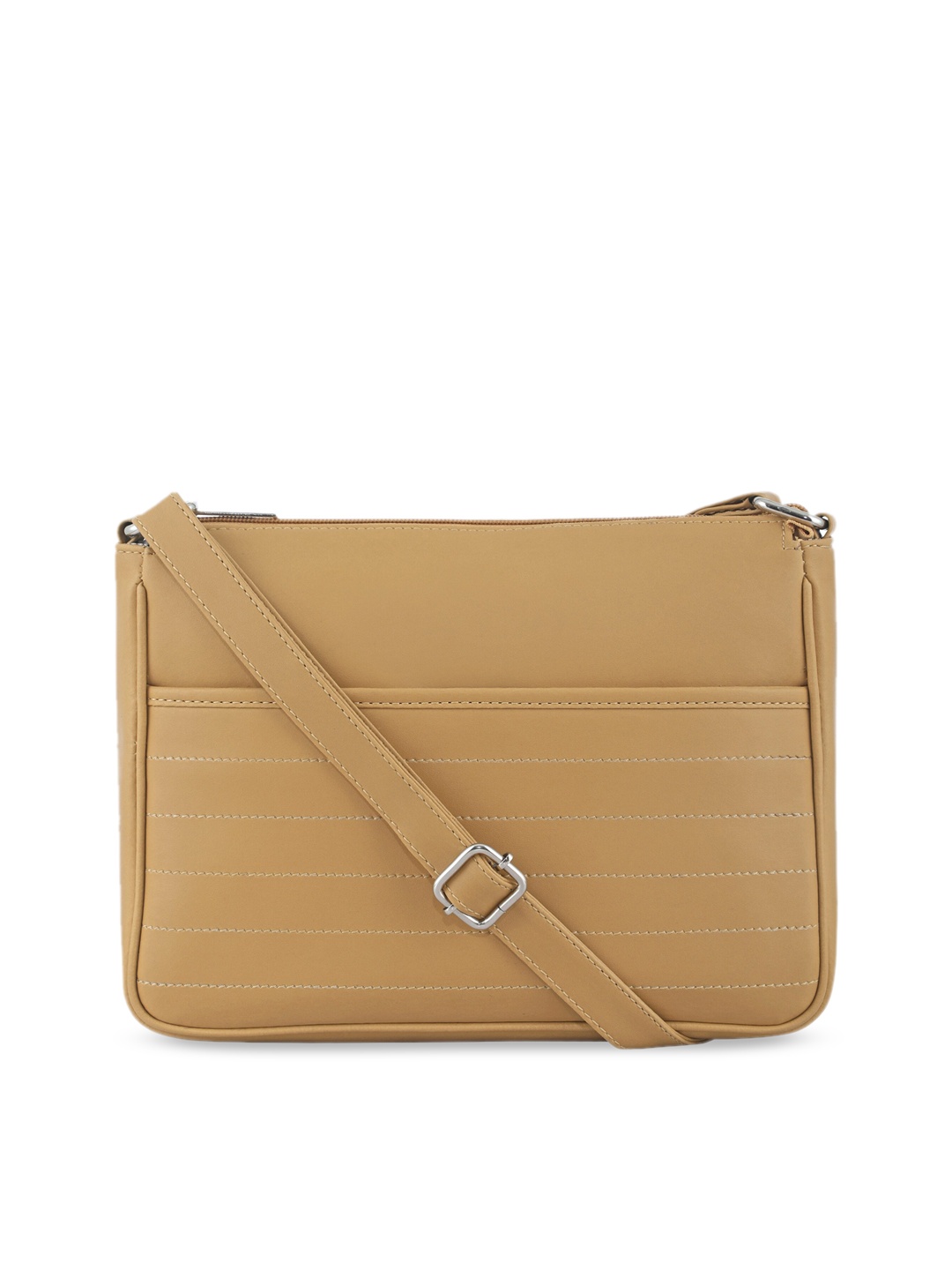 Toteteca Tan Brown Structured Sling Bag