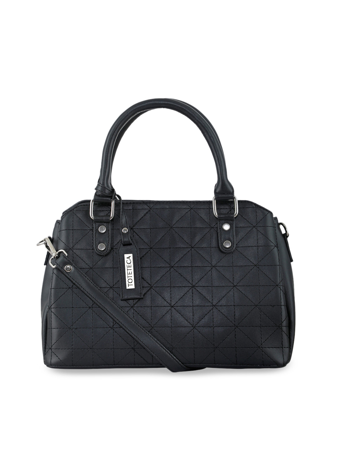 Toteteca Black Self Design Structured Handheld Bag
Toteteca Black Self Design Structured Handheld Bag