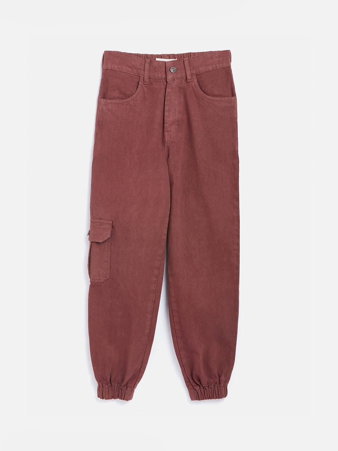 Noh Voh - SASSAFRAS Kids Girls Brown Relaxed Fit Low Distress Jeans