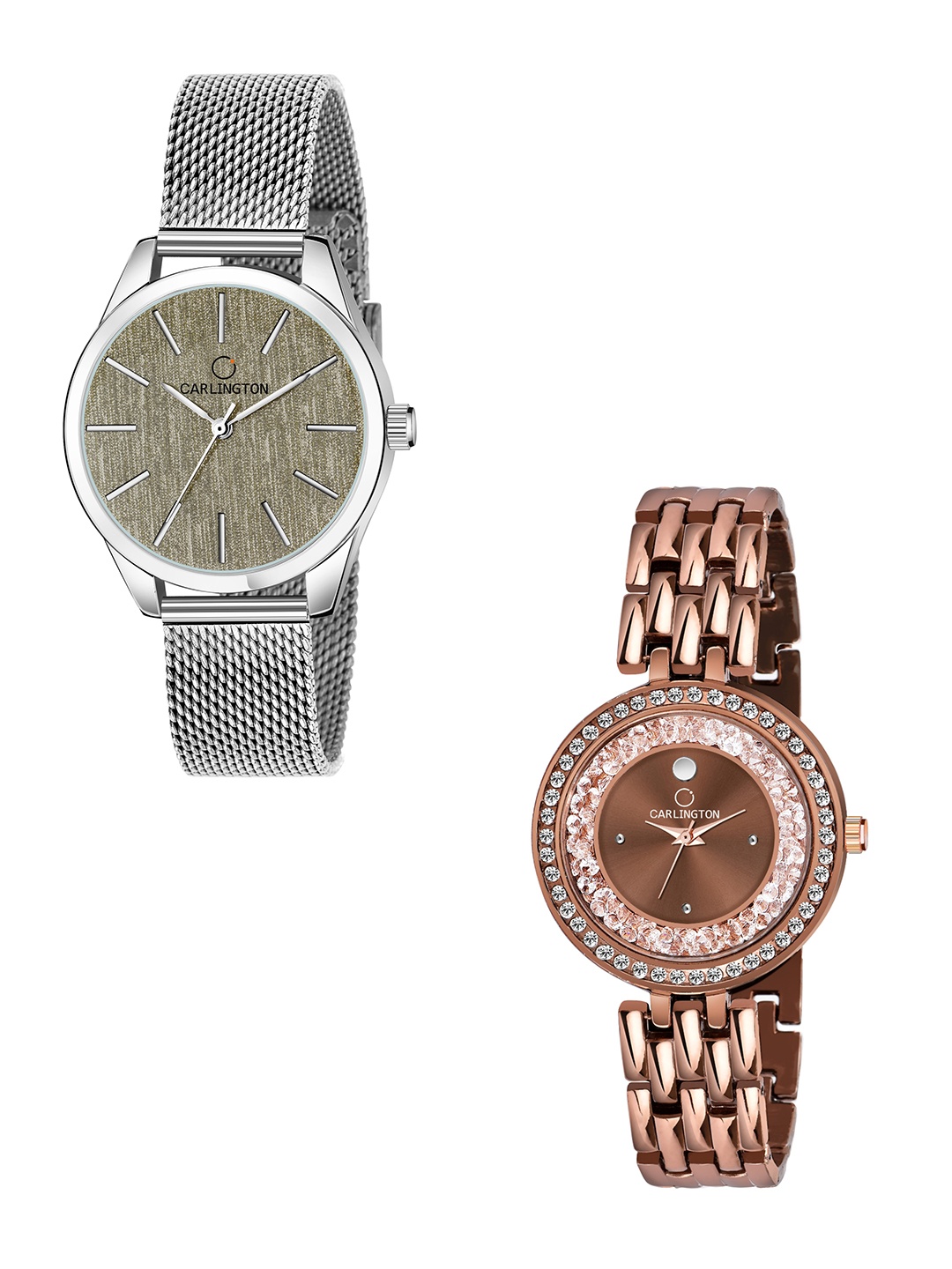 CARLINGTON His & Her Multicoloured Dial Stainless Steel Bracelet Style Analogue Watch, Multi
CARLINGTON His & Her Multicoloured Dial Stainless Steel Bracelet Style Analogue Watch, Multi