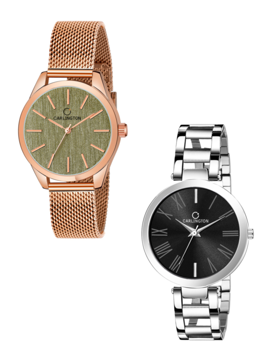 CARLINGTON Women Black & Rose Gold Set of 2 Stainless Steel Bracelet Style Analogue Watch
CARLINGTON Women Black & Rose Gold Set of 2 Stainless Steel Bracelet Style Analogue Watch
