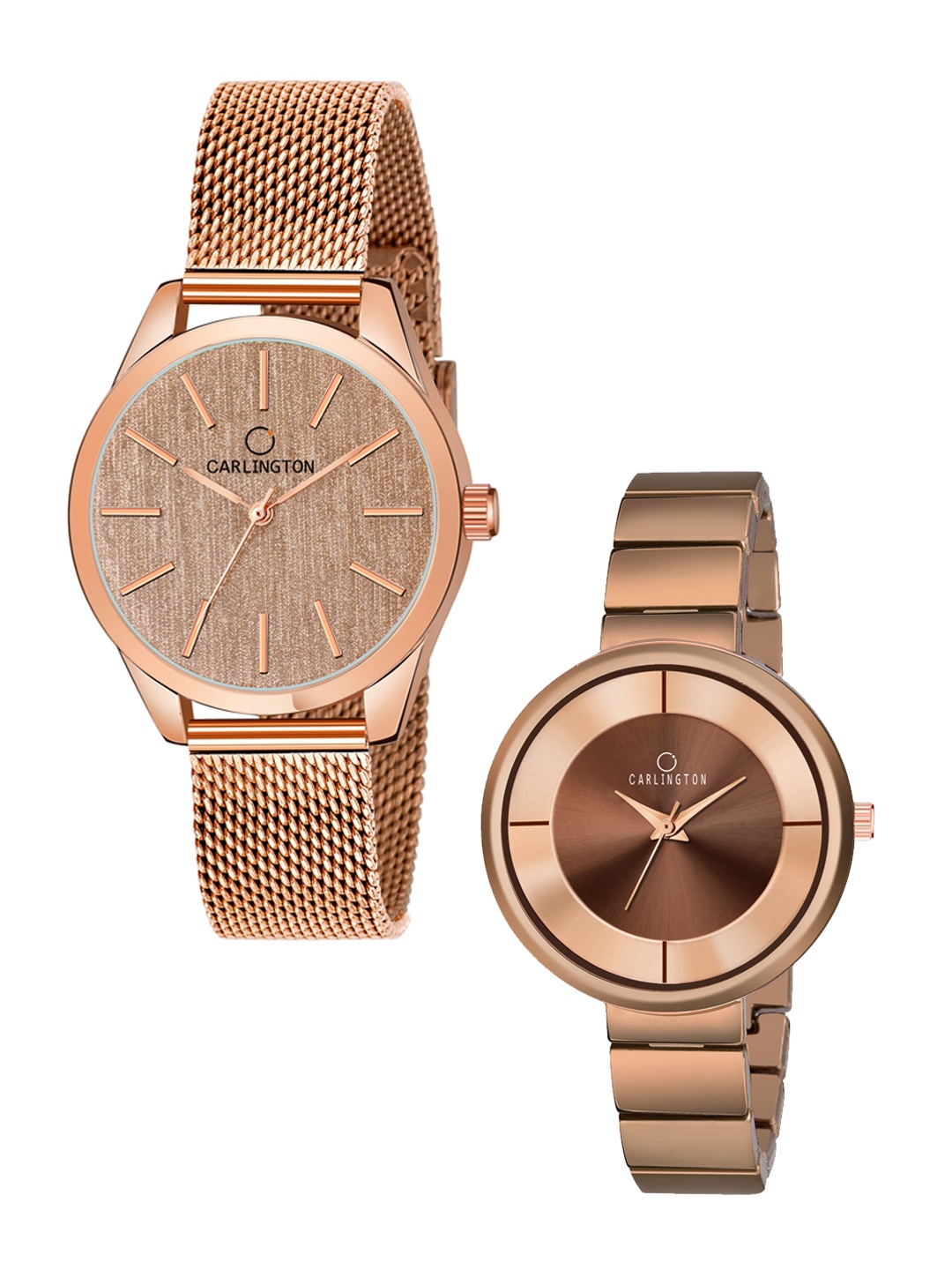CARLINGTON Women Set of 2 Stainless Steel Bracelet Style Straps Watches CT2001, Multi
CARLINGTON Women Set of 2 Stainless Steel Bracelet Style Straps Watches CT2001, Multi