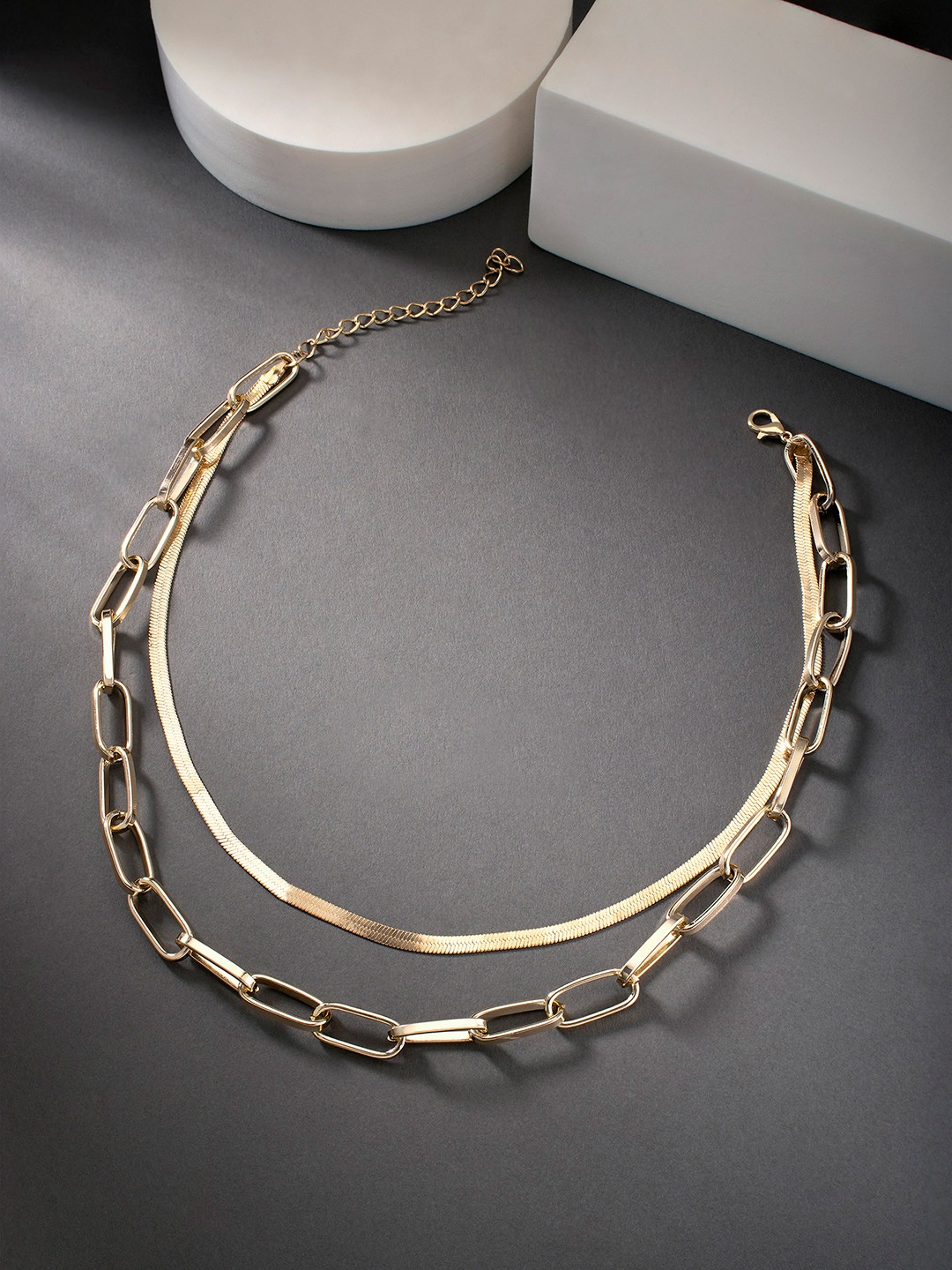 Peora Women Gold-Toned Layered Chain