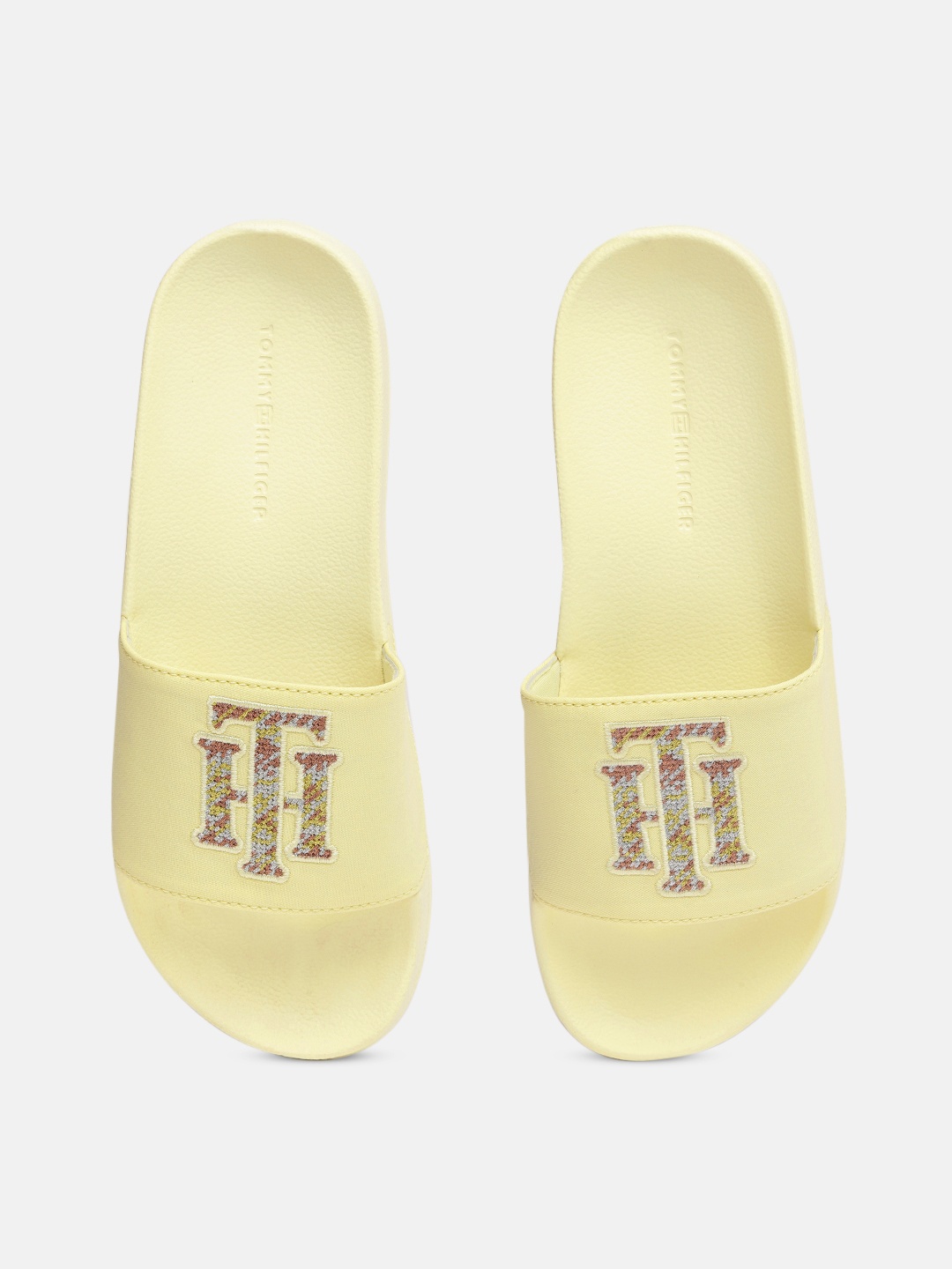 Tommy Hilfiger Women Yellow Croslite Sliders