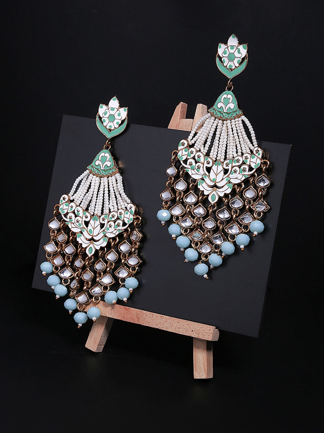 Yellow Chimes Woman Meenakari Earrings Handcrafted Gold Plated Long Chandbali Earring, Green
Yellow Chimes Woman Meenakari Earrings Handcrafted Gold Plated Long Chandbali Earring, Green