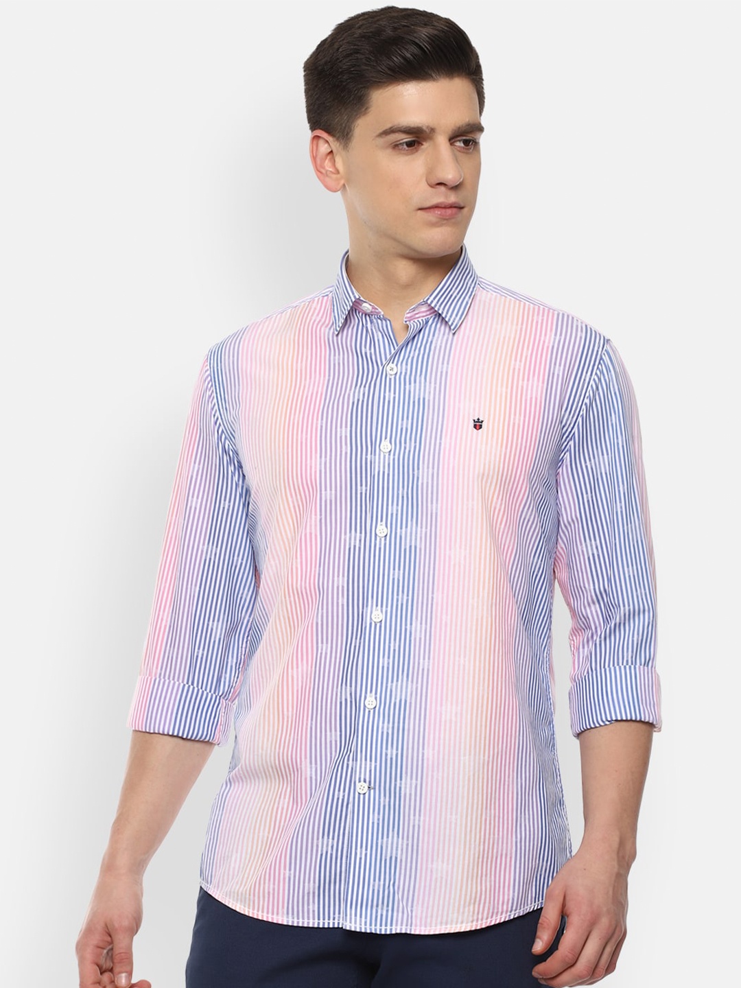 Louis Philippe Sport Men Multicoloured Slim Fit Striped Pure Cotton Casual Shirt, Multi
Louis Philippe Sport Men Multicoloured Slim Fit Striped Pure Cotton Casual Shirt, Multi