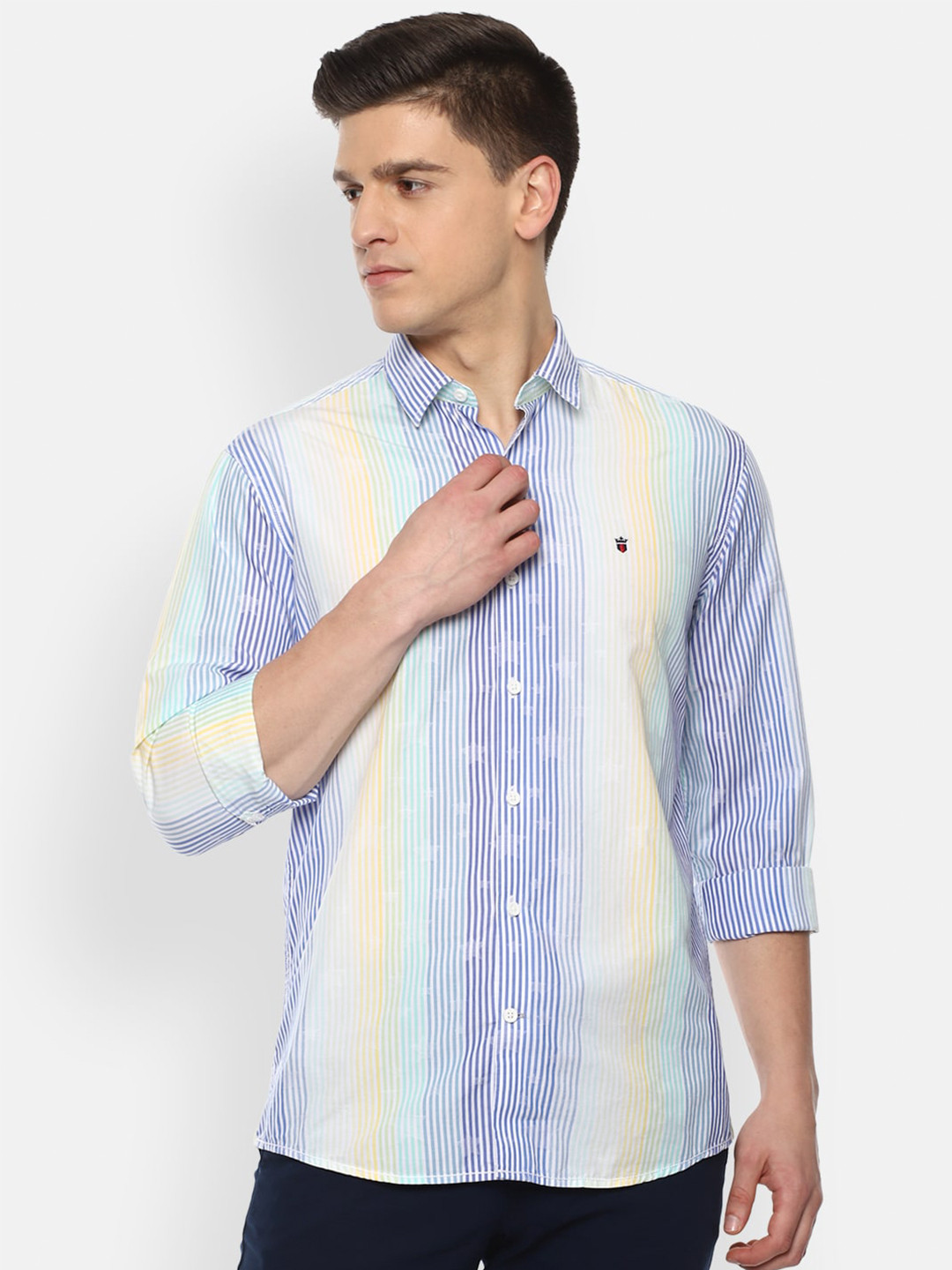 Louis Philippe Sport Men Multicoloured Slim Fit Multi Striped Pure Cotton Casual Shirt
Louis Philippe Sport Men Multicoloured Slim Fit Multi Striped Pure Cotton Casual Shirt
