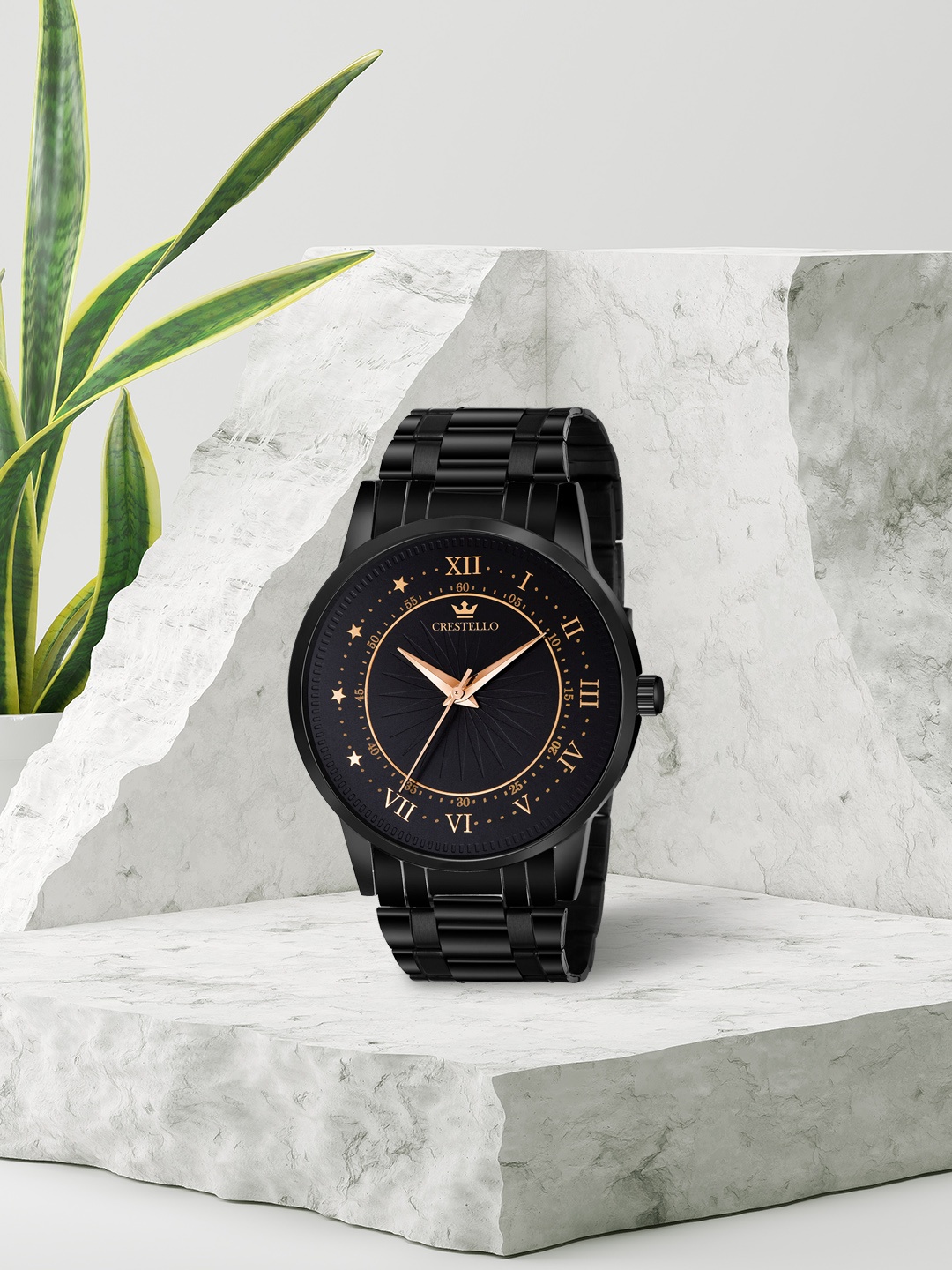 CRESTELLO Men Black Brass Dial & Bracelet Style Straps Analogue Watch - CR-BK007-CPBLK
CRESTELLO Men Black Brass Dial & Bracelet Style Straps Analogue Watch - CR-BK007-CPBLK