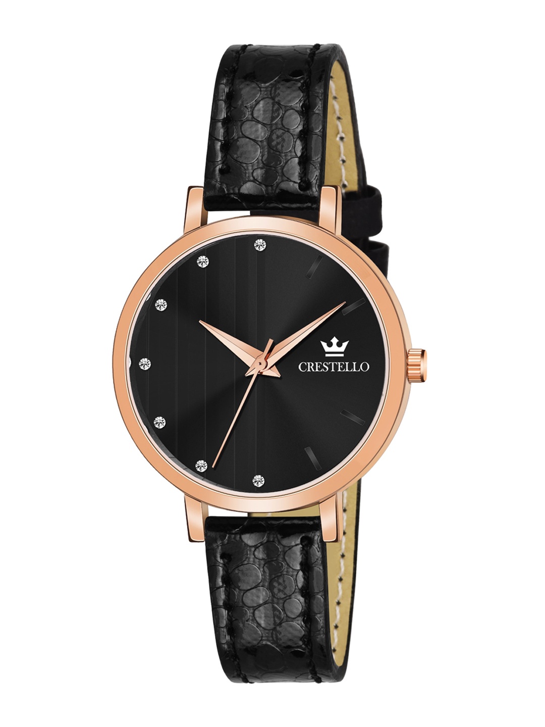 CRESTELLO Women Black Brass Dial & Black Straps Analogue Watch CR-RG103-BLK
CRESTELLO Women Black Brass Dial & Black Straps Analogue Watch CR-RG103-BLK
