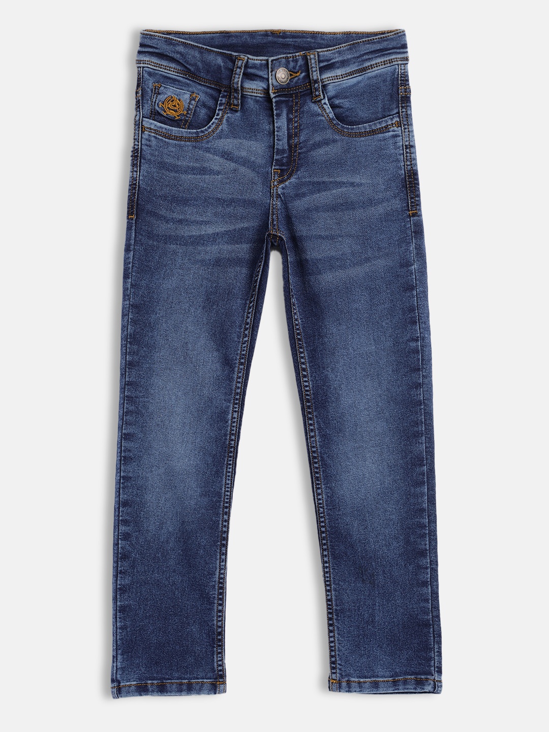U.S. Polo Assn. Kids Boys Blue Slim Fit Mid-Rise Light Fade Washed Stretchable Jeans
U.S. Polo Assn. Kids Boys Blue Slim Fit Mid-Rise Light Fade Washed Stretchable Jeans