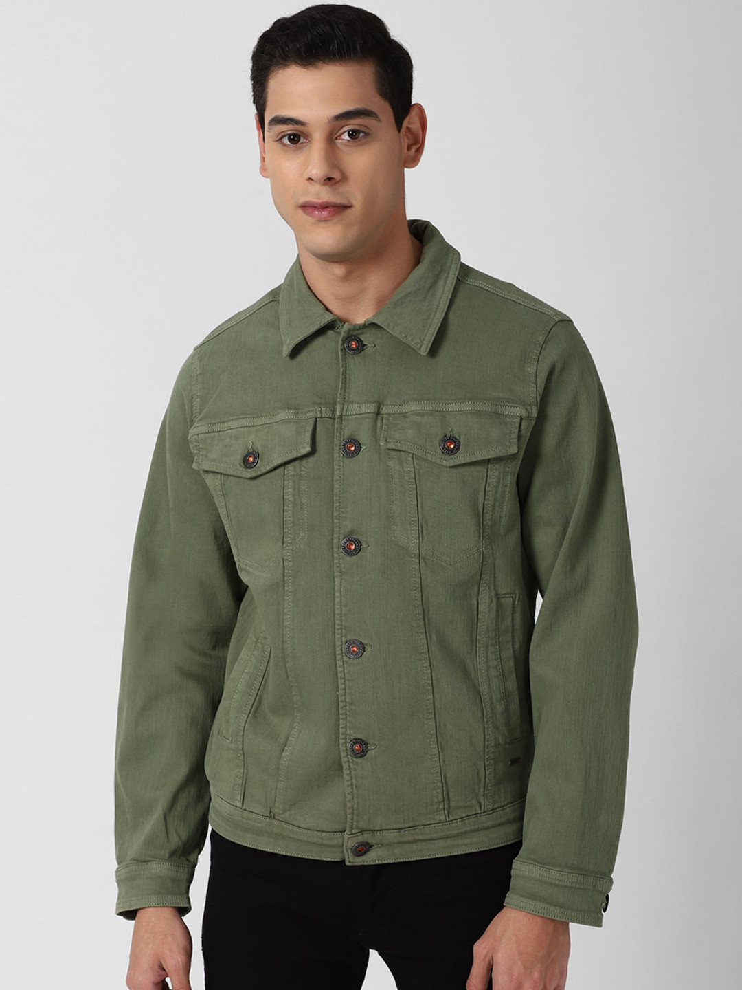 Peter England Casuals Men Olive Green Denim Jacket
Peter England Casuals Men Olive Green Denim Jacket
