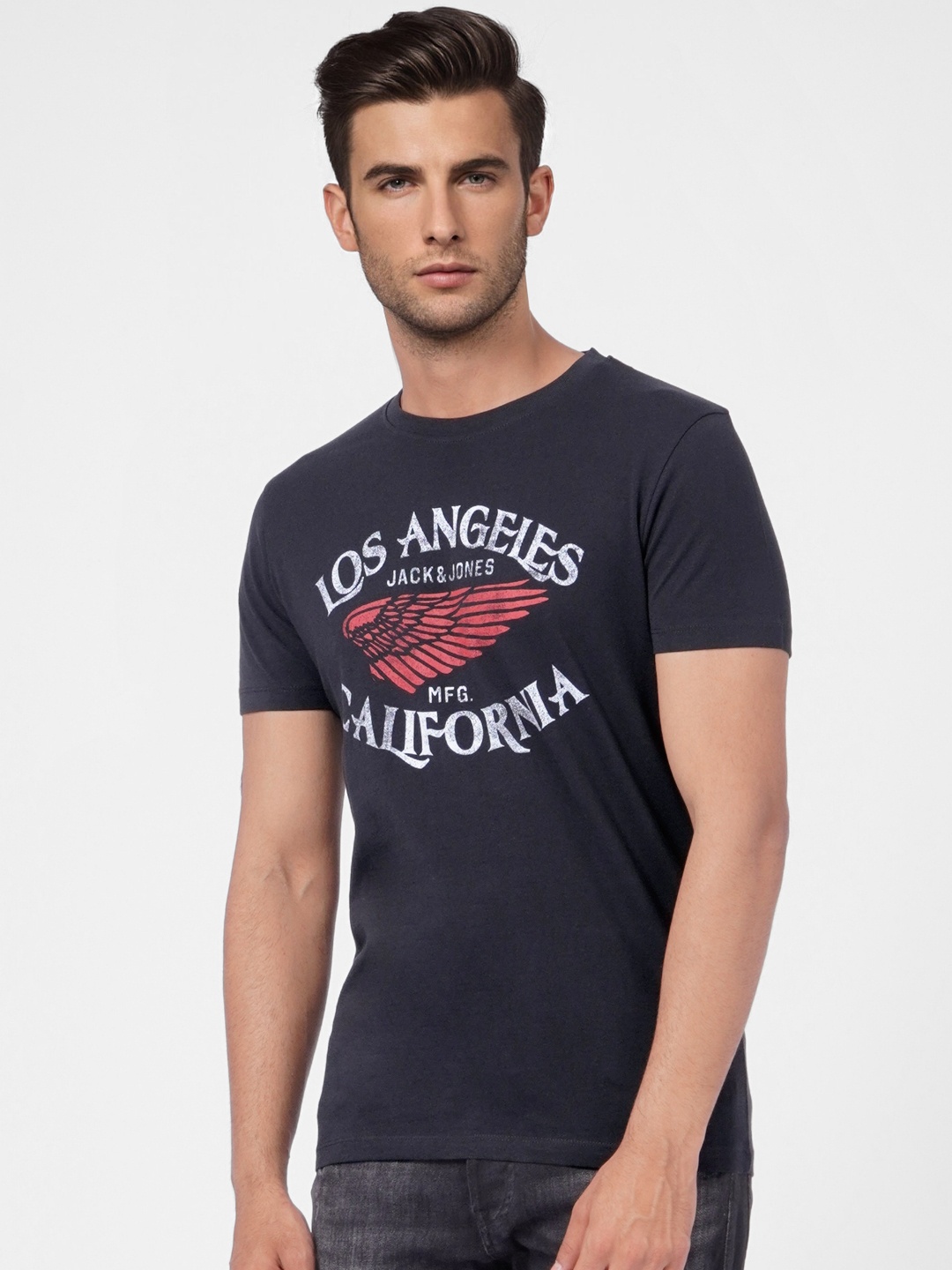 Jack & Jones Men Black & Multicoloured Graphic Printed Slim Fit Pure Cotton Casual T-shirt
Jack & Jones Men Black & Multicoloured Graphic Printed Slim Fit Pure Cotton Casual T-shirt