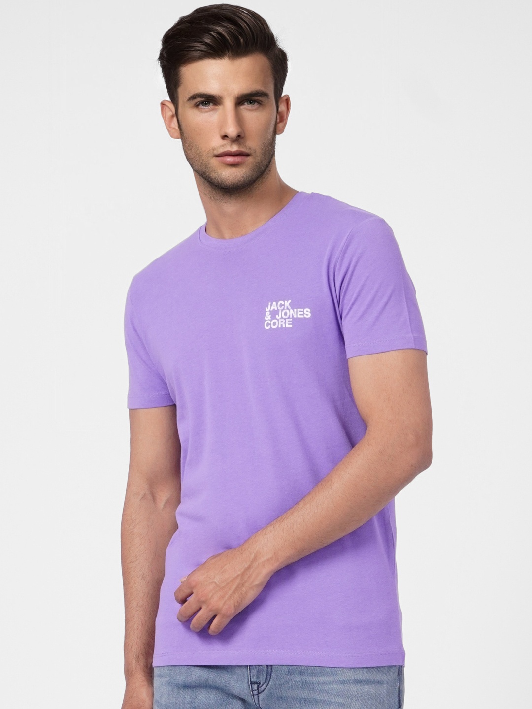 Jack & Jones Men Purple & Off White Typography Printed Slim Fit Pure Cotton Casual T-shirt
Jack & Jones Men Purple & Off White Typography Printed Slim Fit Pure Cotton Casual T-shirt