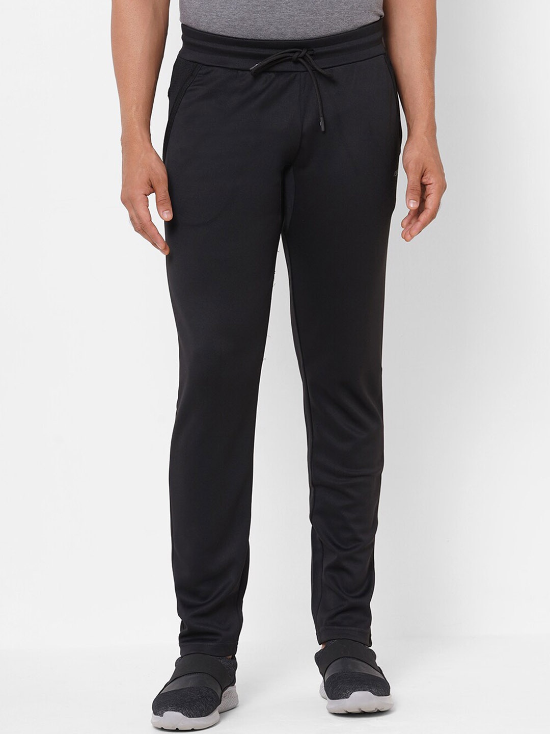 Sweet Dreams Men Black Cotton Solid Track Pants