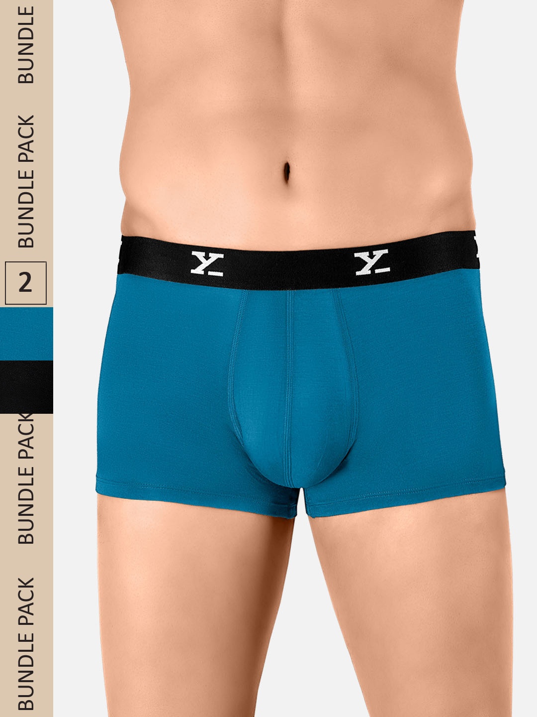 XYXX Men Pack of 2 IntelliSoft Antimicrobial Micro Modal Ace Trunks XYTRNK2PCK06, Black
XYXX Men Pack of 2 IntelliSoft Antimicrobial Micro Modal Ace Trunks XYTRNK2PCK06, Black
