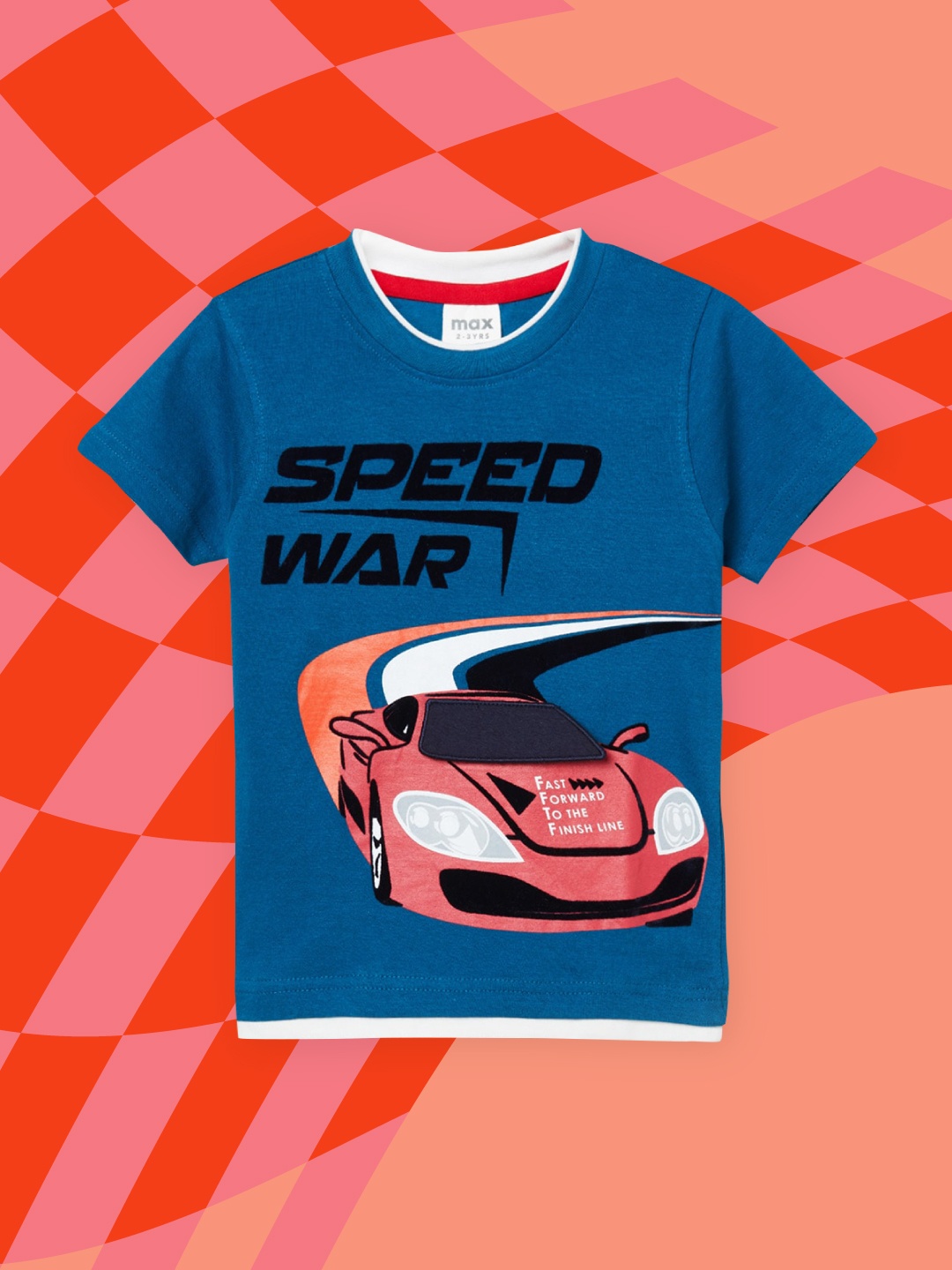 max Boys Blue Graphic Printed T-shirt