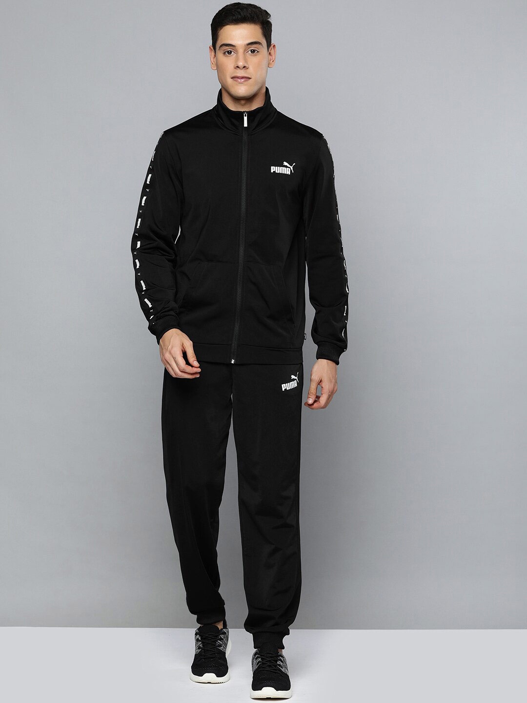 Puma Men Navy Black Colourblocked High Neck Casual Regular Fit Sustainable Tracksuit
Puma Men Navy Black Colourblocked High Neck Casual Regular Fit Sustainable Tracksuit