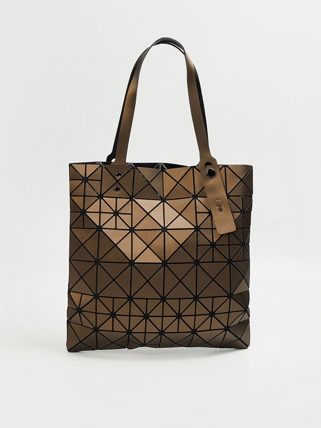 Ginger by Lifestyle Brown Textured Oversized Shopper Shoulder Bag with Quilted