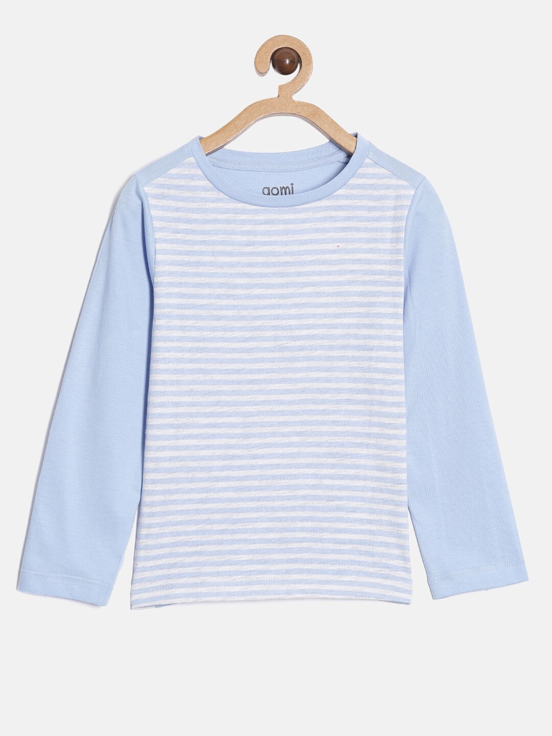 Aomi Boys Blue Striped Dri-FIT T-shirt
