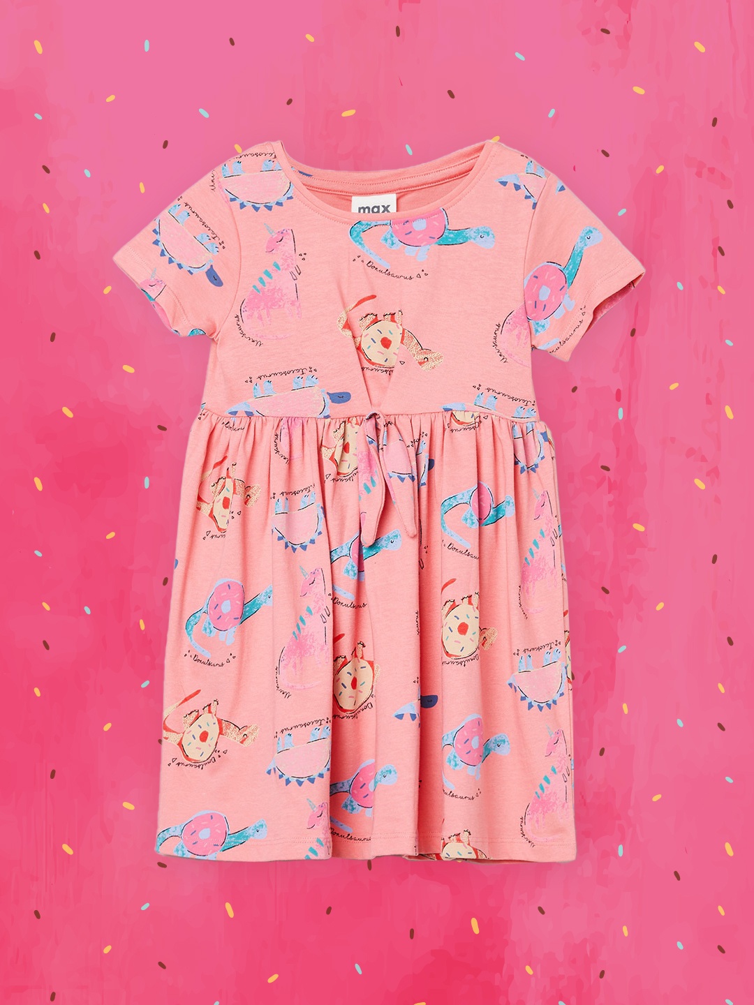 max Pink Velvet Dress