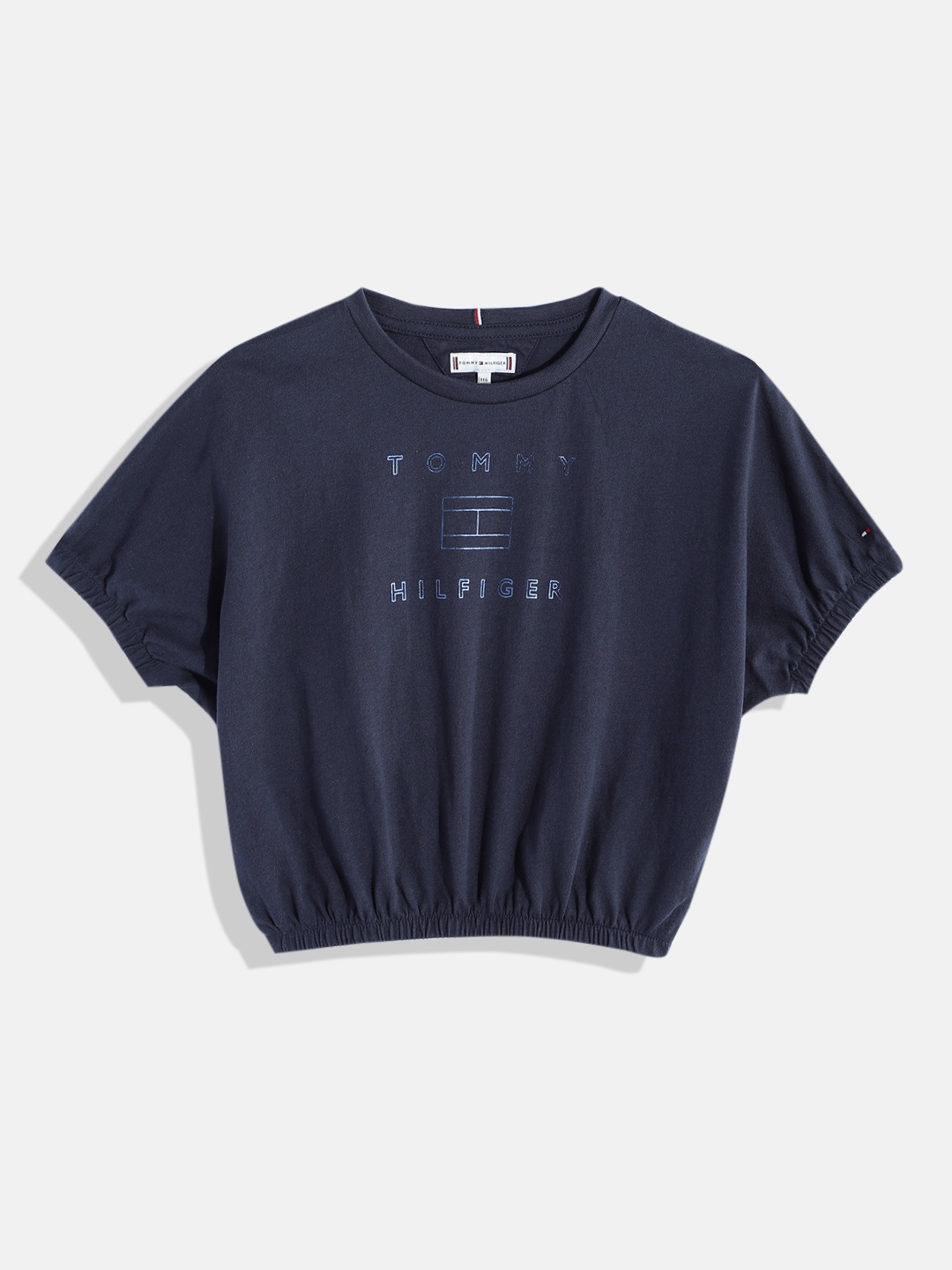 Tommy Hilfiger Girls Foil Brand Logo Print Extended Sleeves Indigo Knitted Blouson Top, Navy blue
Tommy Hilfiger Girls Foil Brand Logo Print Extended Sleeves Indigo Knitted Blouson Top, Navy blue
