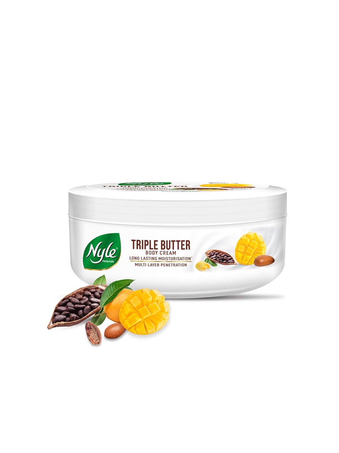 Nyle Naturals Cocoa, Shea & Mango Triple Butter Long Lasting Moisture Body Cream 200 ml, White
Nyle Naturals Cocoa, Shea & Mango Triple Butter Long Lasting Moisture Body Cream 200 ml, White