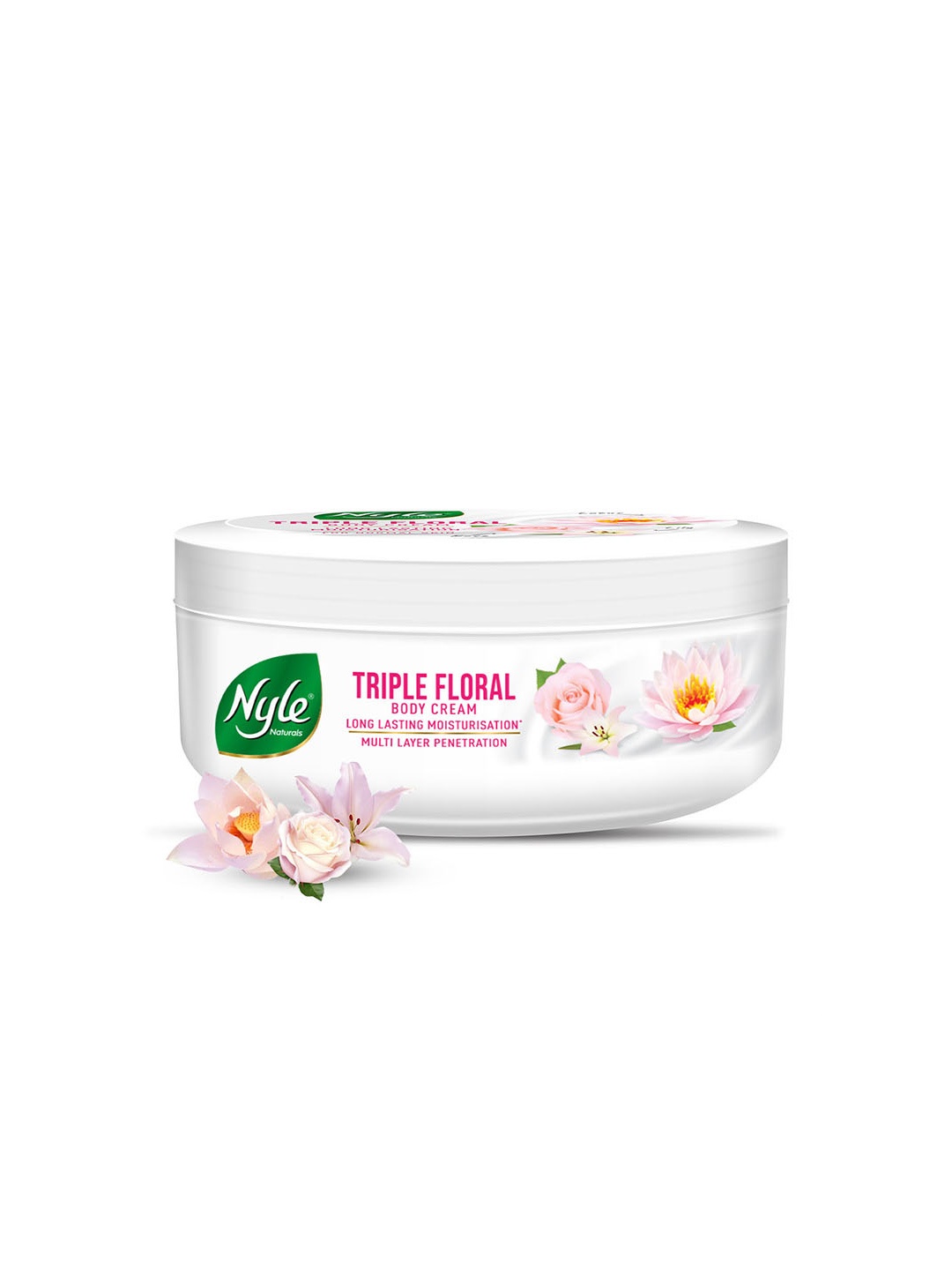 Nyle Naturals Rose, Lily & Lotus Triple Floral Long Lasting Moisture Body Cream 100 ml, White
Nyle Naturals Rose, Lily & Lotus Triple Floral Long Lasting Moisture Body Cream 100 ml, White