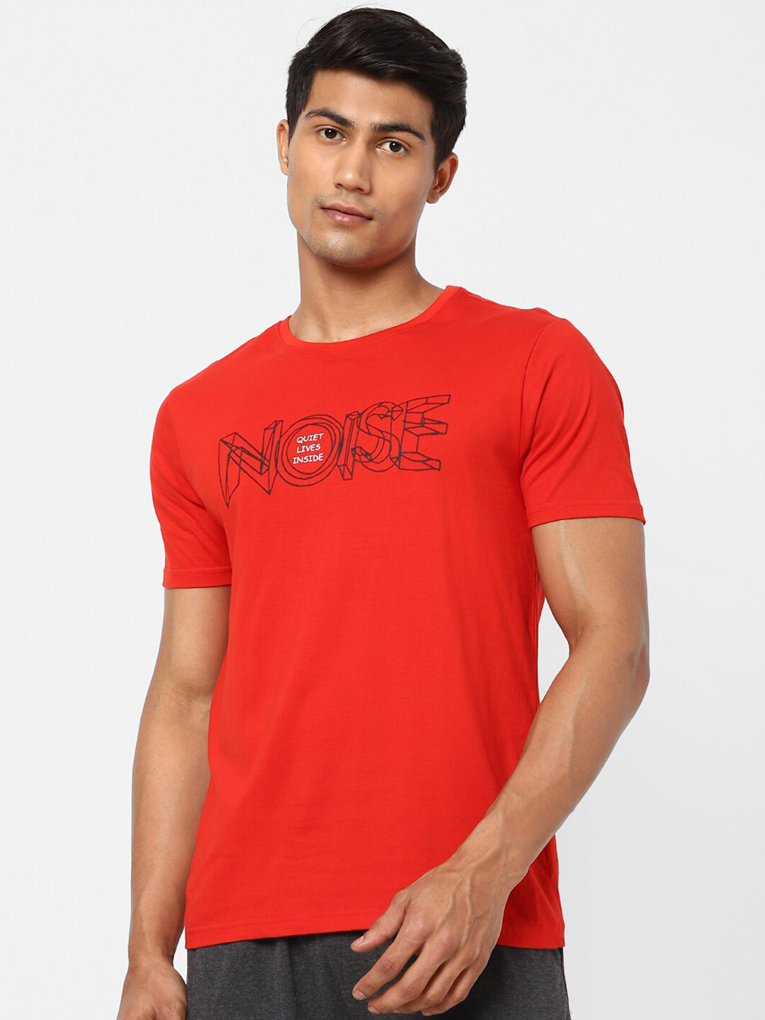 Ajile by Pantaloons Men Red & Black Typography Printed Slim Fit Pure Cotton Lounge T-shirt 
Ajile by Pantaloons Men Red & Black Typography Printed Slim Fit Pure Cotton Lounge T-shirt