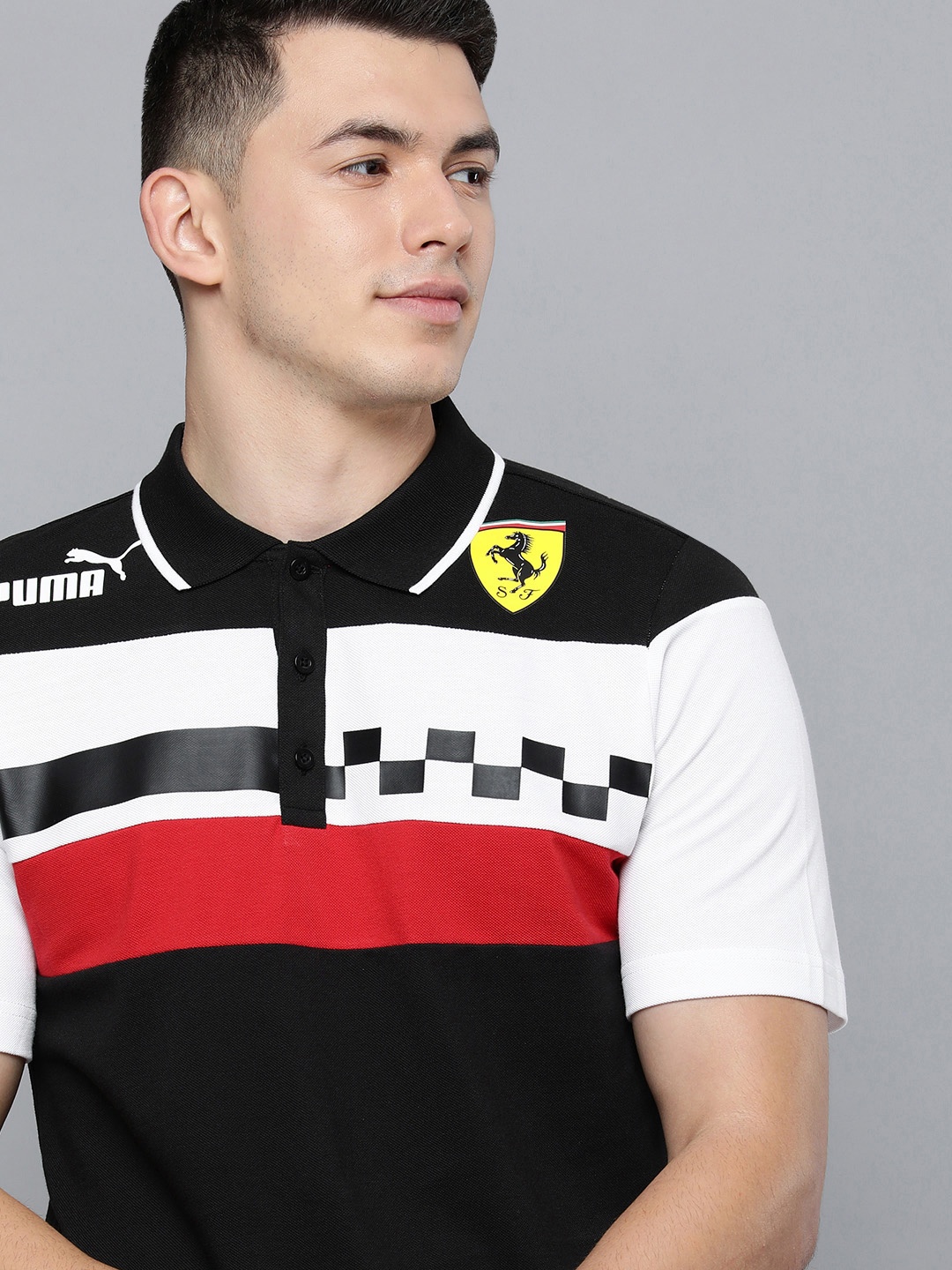 PUMA Motorsport Men Black & White Scuderia Ferrari Race Speed Driver Series Motorsports T-shirt
PUMA Motorsport Men Black & White Scuderia Ferrari Race Speed Driver Series Motorsports T-shirt