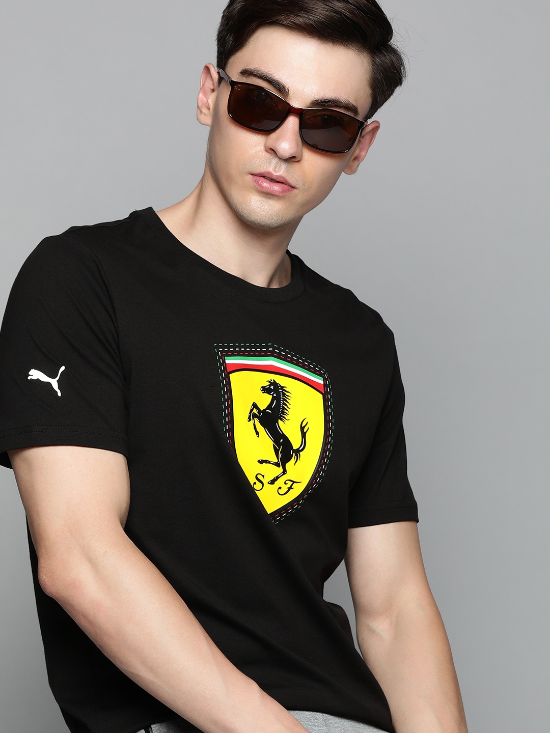 PUMA Motorsport Men Black & Yellow Scuderia Ferrari Race Colour Shield Printed Motorsports T-shirt
PUMA Motorsport Men Black & Yellow Scuderia Ferrari Race Colour Shield Printed Motorsports T-shirt