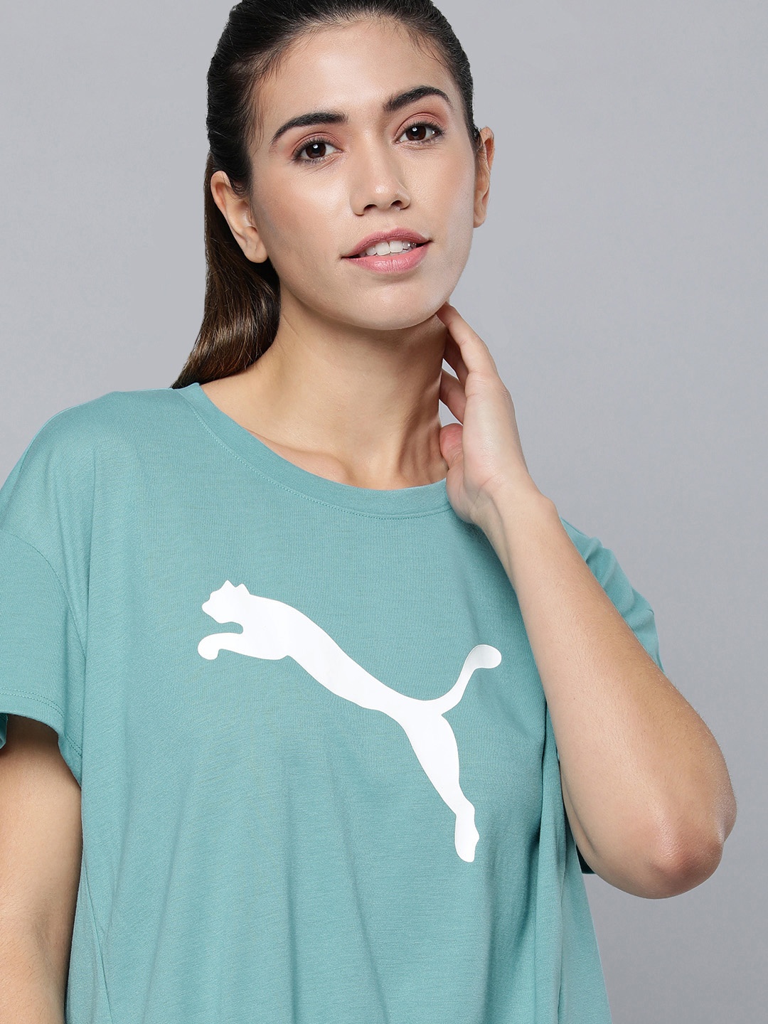 Puma Women Blue & White Brand Logo Printed Drop-Shoulder Sleeves Sustainable T-shirt
Puma Women Blue & White Brand Logo Printed Drop-Shoulder Sleeves Sustainable T-shirt