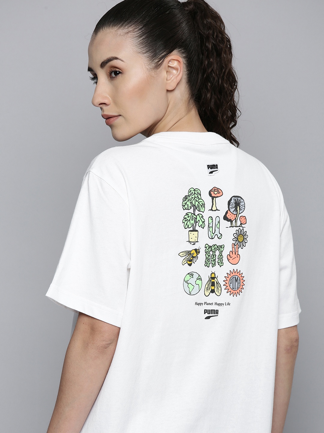 Puma Women Conversational Graphic Printed Round Neck Downtown Relaxed Fit Sustainable T-shirt, White
Puma Women Conversational Graphic Printed Round Neck Downtown Relaxed Fit Sustainable T-shirt, White